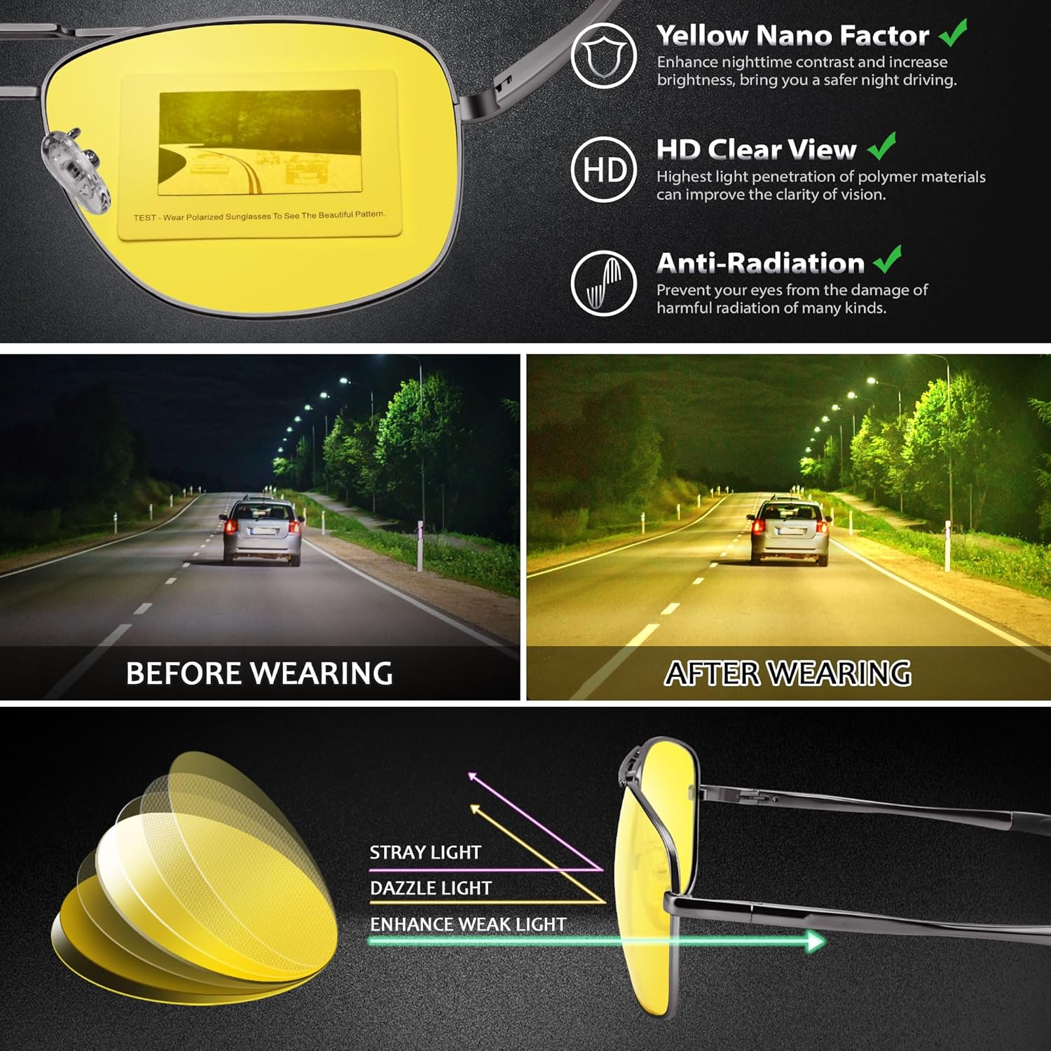 URUMQI Polarized Aviator Sunglasses for Men Women, UV400 Protection Lens, Ultra Lightweight Pilot Sun Glasses - Image 6