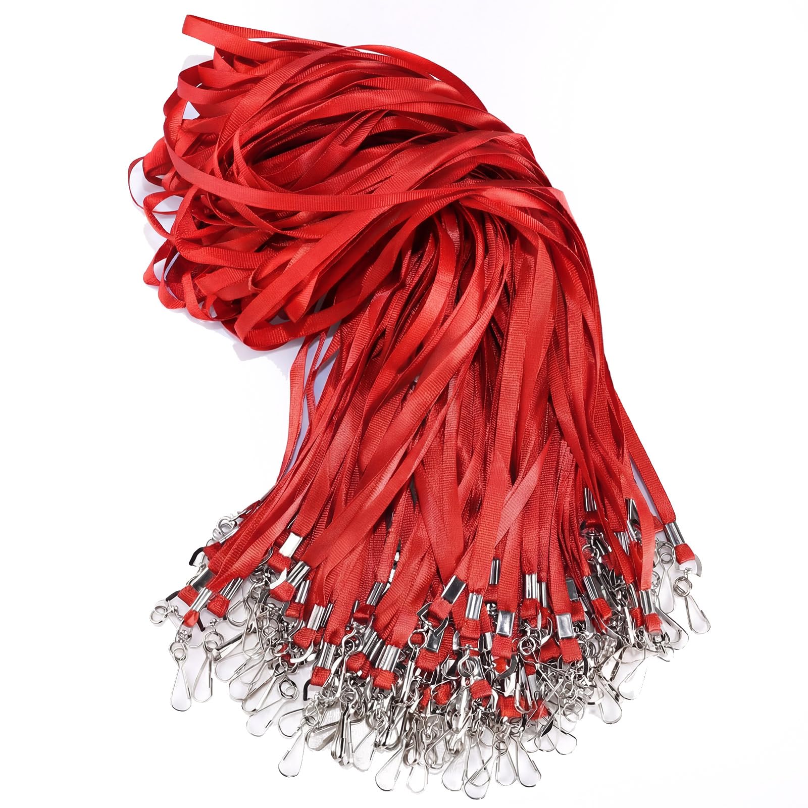 Epakh 200 Pcs Lanyards for ID Badges with Swivel Hooks