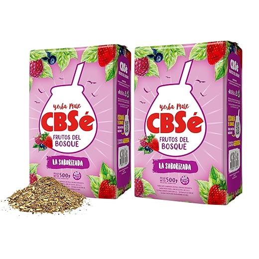 CBSé Yerba Mate Forest Fruit Blend – 2 Pack (500 g Each), Berry-Flavored Loose Leaf Yerba Mate Tea.