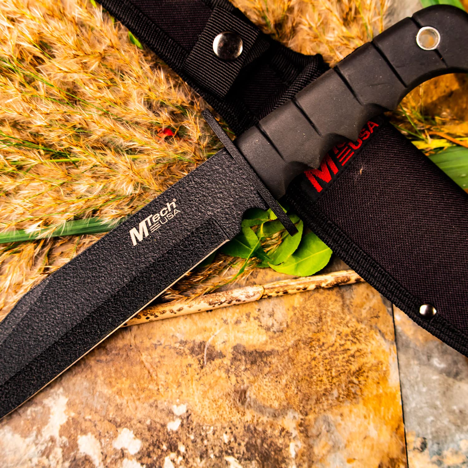 MTECH USA MT-096 Fixed Blade Knife 14-Inch Overall,Black, Small