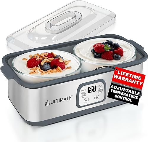 Ultimate Probiotic Yogurt Maker - Haz billones de probióticos vivos con control de temperatura y tiempo ajustables - Obtén una mejor salud