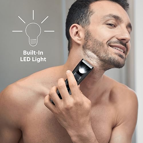 Miniatura 3 de Groom Essentials - Cortadora de pelo recargable, afeitadora de pelo corporal con cuchillas de cerámica, guía de corte ajustable de 3 ajustes,