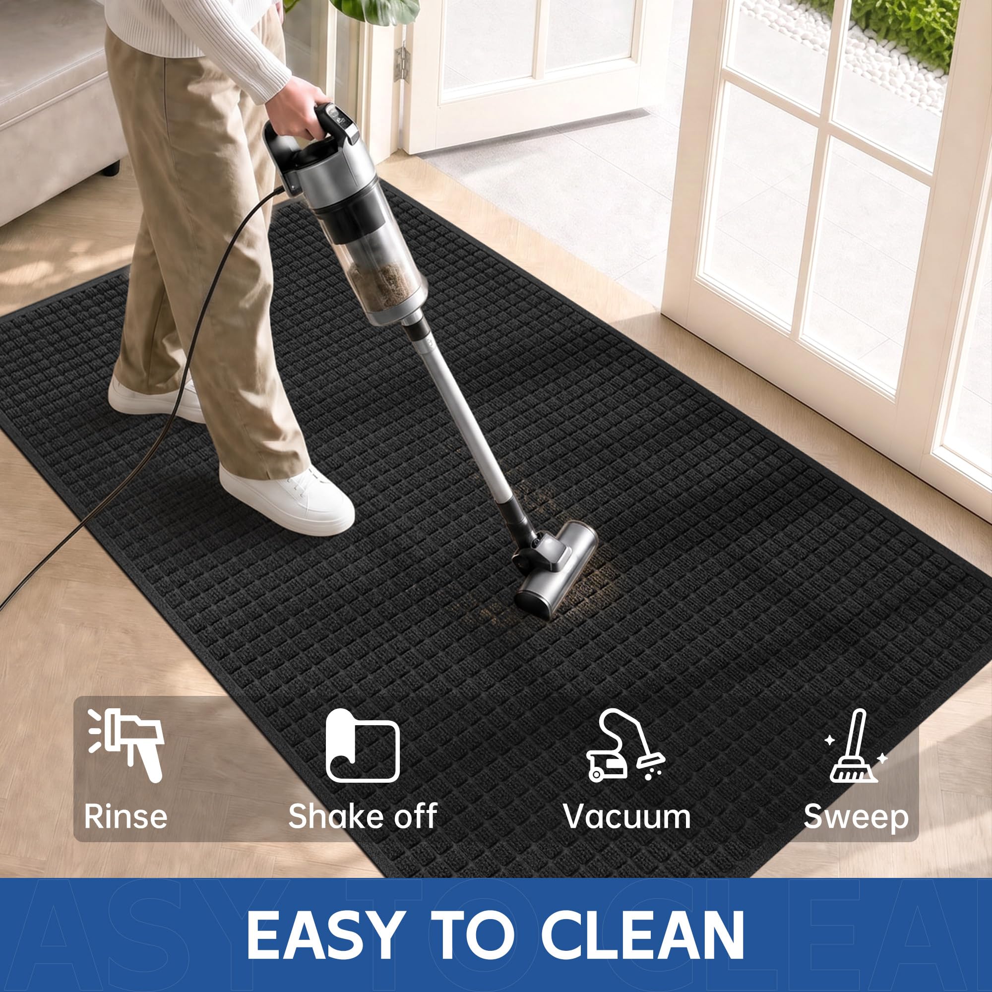 Durable Indoor Outdoor Doormat, 4' x 5' Heavy Duty Front Door Mat — Amazon image 5