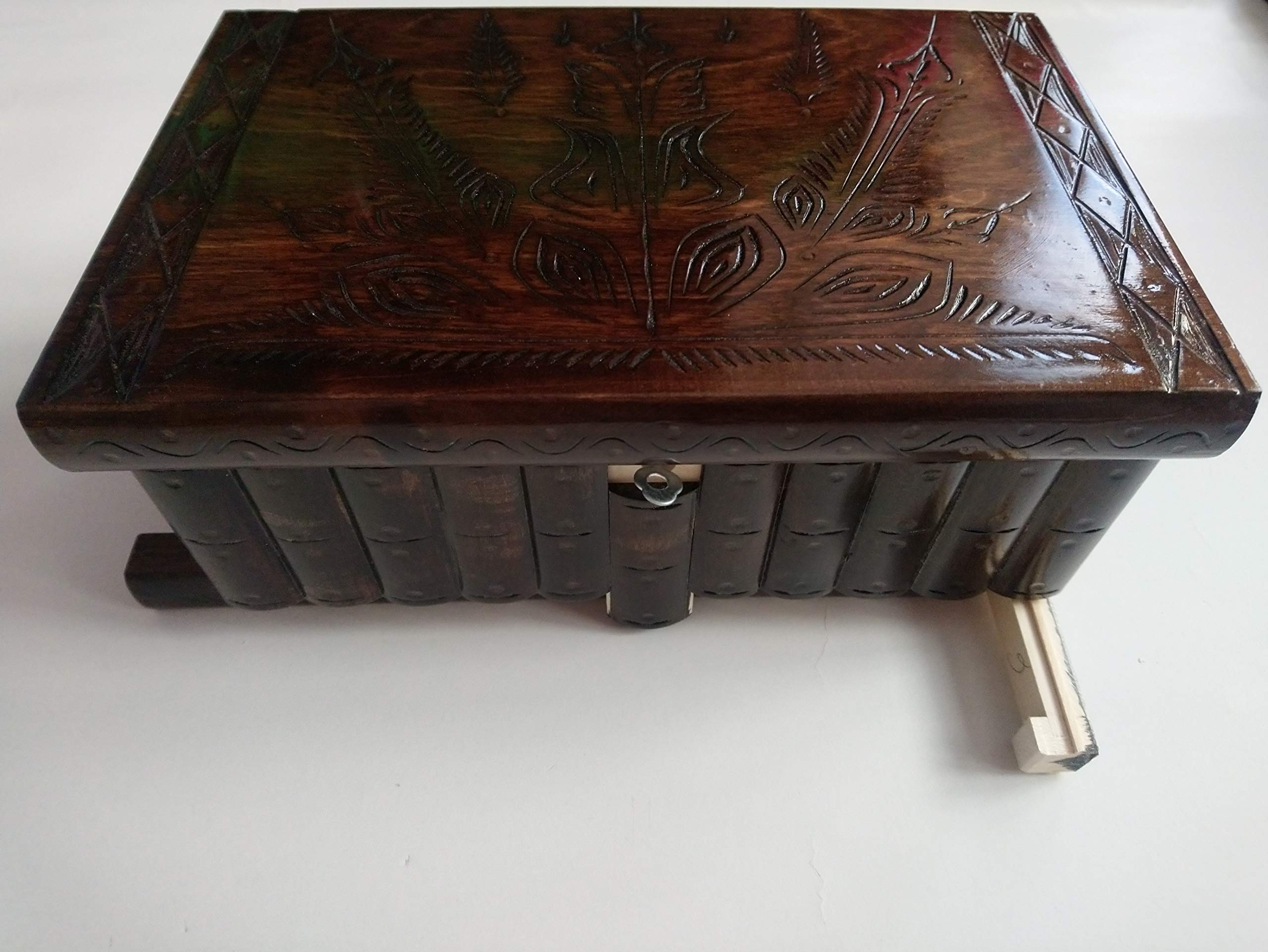 Grande boîte de puzzle géante énorme boîte magique à bijoux mystère en bois sculpté avec