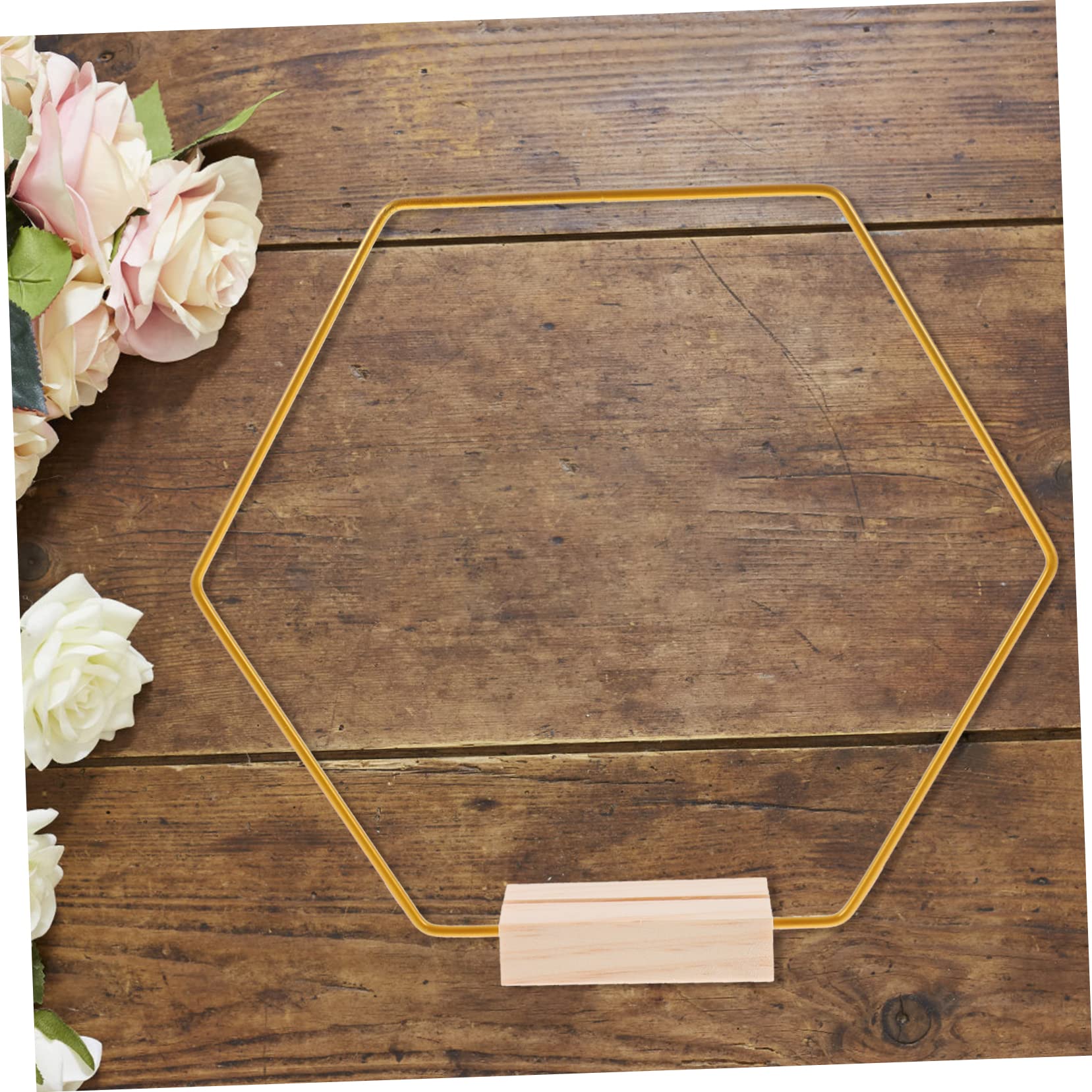 6juego Aros De Metal Hexagonales para DIY De Base para Decoración De Mesa y De Sueños