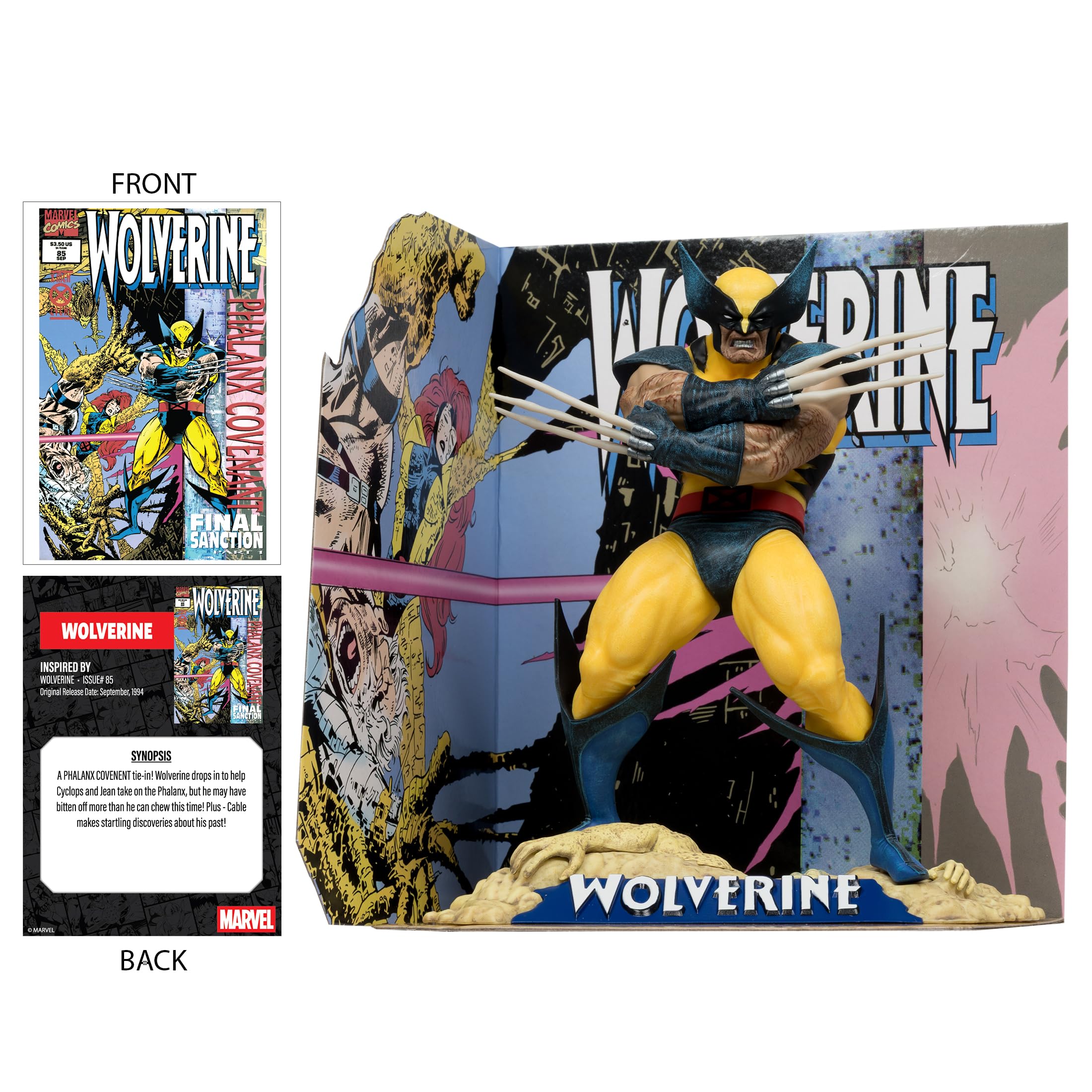McFarlane Toys - Marvel Wolverine scala 1:10 da collezione con scena (Wolverine #85)