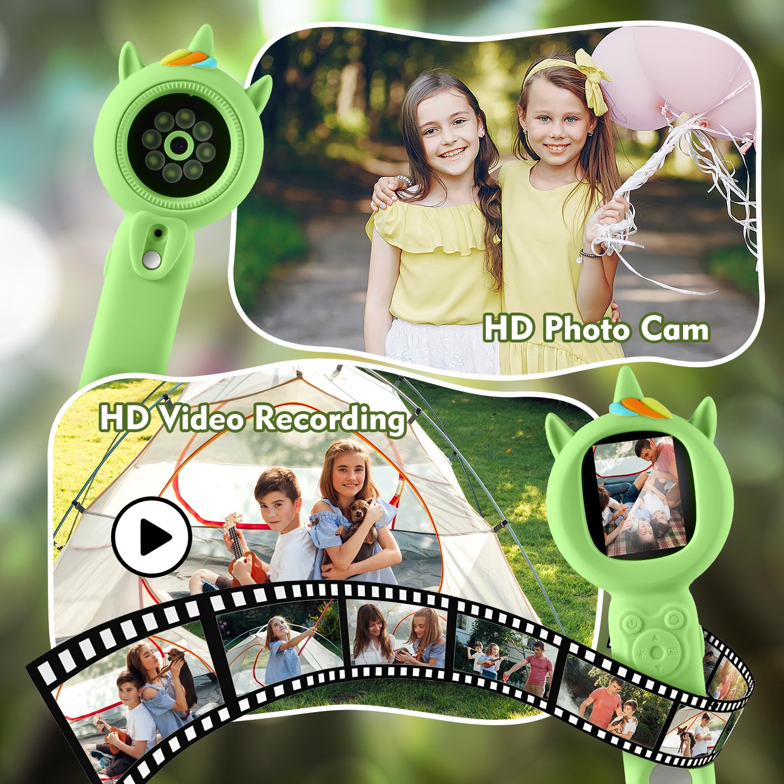 Microscopio para niños: aumento de 500x, zoom de 16X, microscopio de mano para niños con cámara HD, herramienta portátil de aprendizaje científico, regalos de cumpleaños de Navidad para niños y niñas