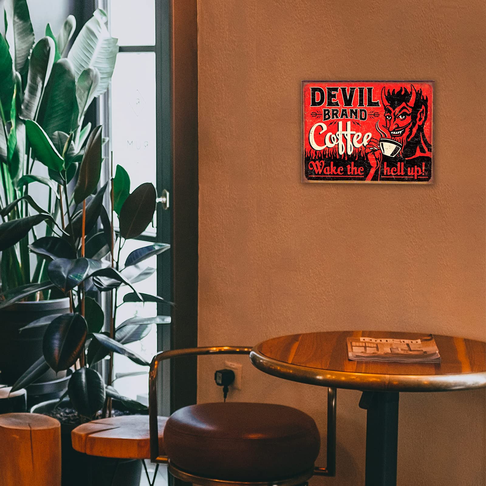 Amazon.com: Devil Brand Coffee Tin Sign - Nostalgic Vintage Metal