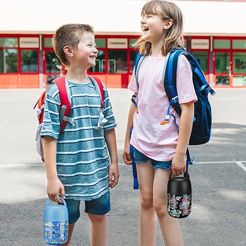 Miniatura 6 de Recipientes de almuerzo aislados de 17 onzas, tarro de comida caliente, termo de boca ancha para niños y adultos, lonchera de acero inoxidable al