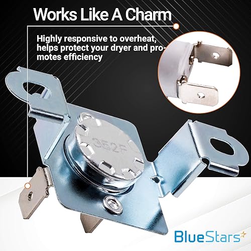 Miniatura 6 de BlueStars BlueStars - Elemento calefactor de secadora 3387747 y 279973 con kit de fusibles de corte térmico para secadora, ajuste exacto para