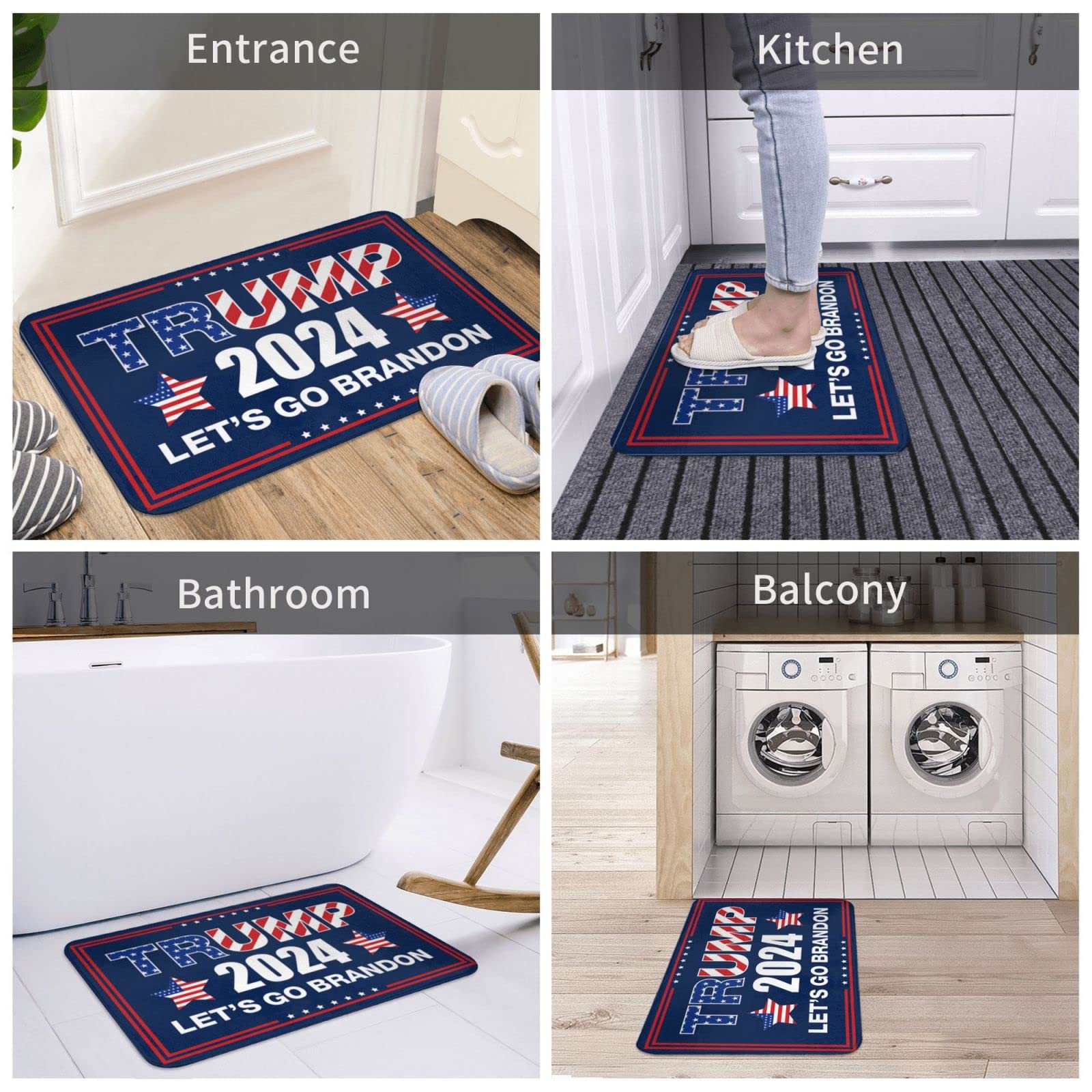 Felpudo Antidlizante Para Decoración Interior, Alfombra De Baño Con