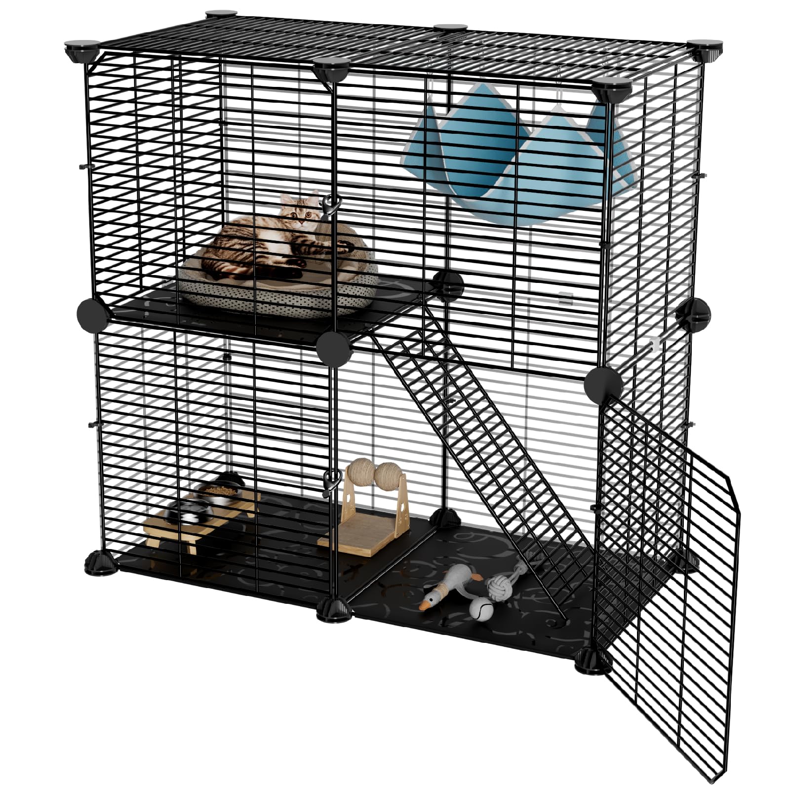 STILLCOVE Cat Cage - With Hammock & Stable Design -9
