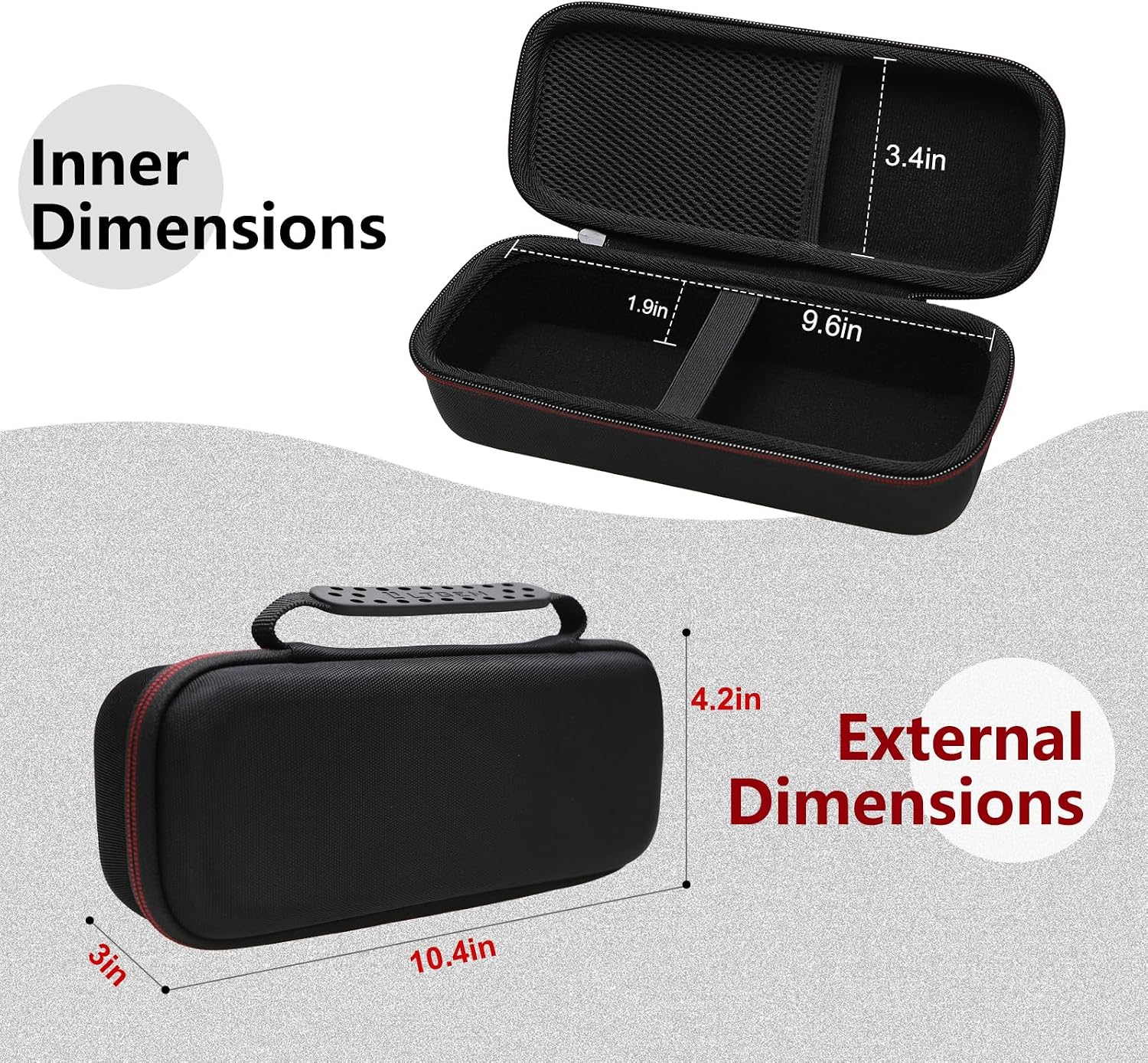 LTGEM Speaker Case Compatible with Anker Soundcore Motion 300 Portable Bluetooth Speaker, Office Travel Carrying Storage Bag - Black(Case Only)