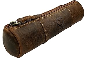 Rustic Town Leather Pencil Case: The Perfect Pouch for Your Essentials