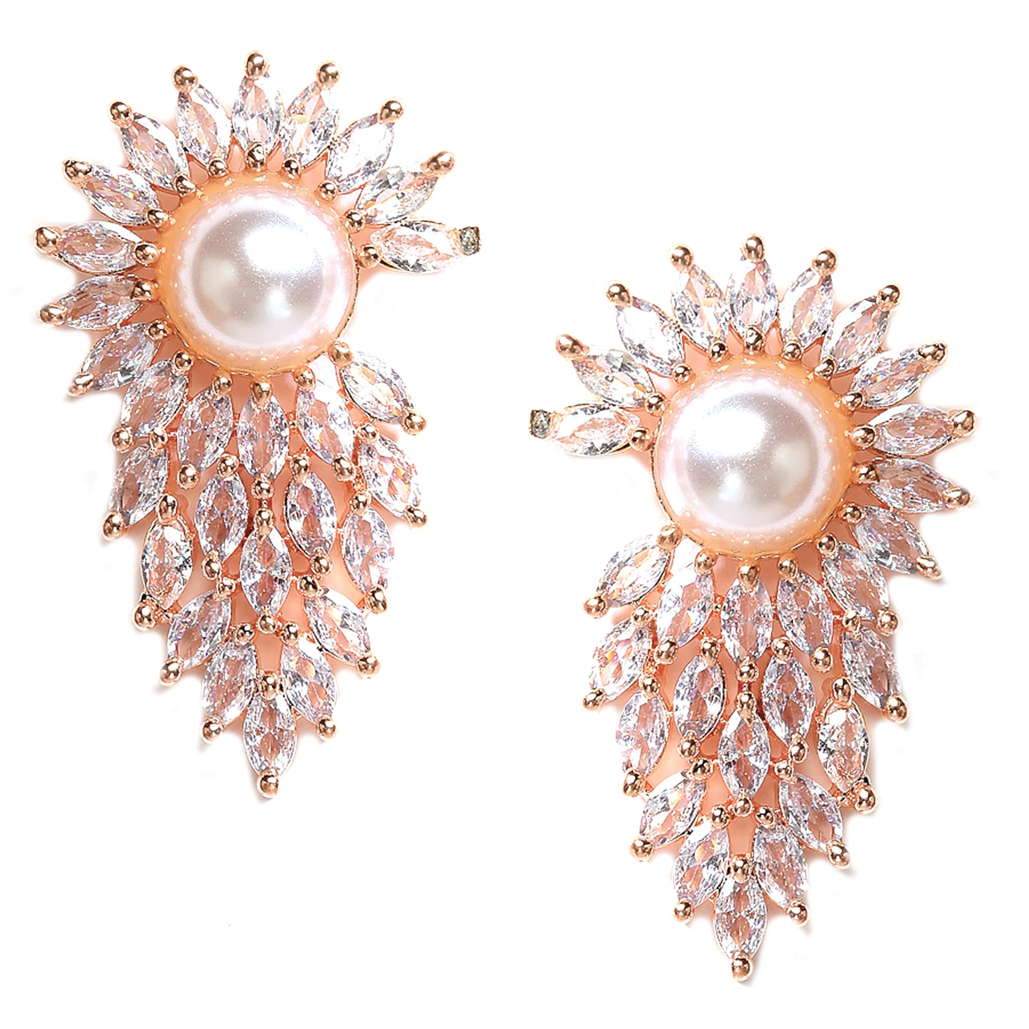 See full amazon price history chart for Zeneme Rose Gold Plated Crescent Contemporary Floral Embelished Designed Stud Earring Jewellery For Girls and Women (Style 3) Zeneme Rose Gold Plated Crescent Contemporary Floral Embelished Designed Stud Earring Jewellery For Girls and Women (Style 3) (B0B3HW6FST) Amazon Price History, Amazon Price Tracker