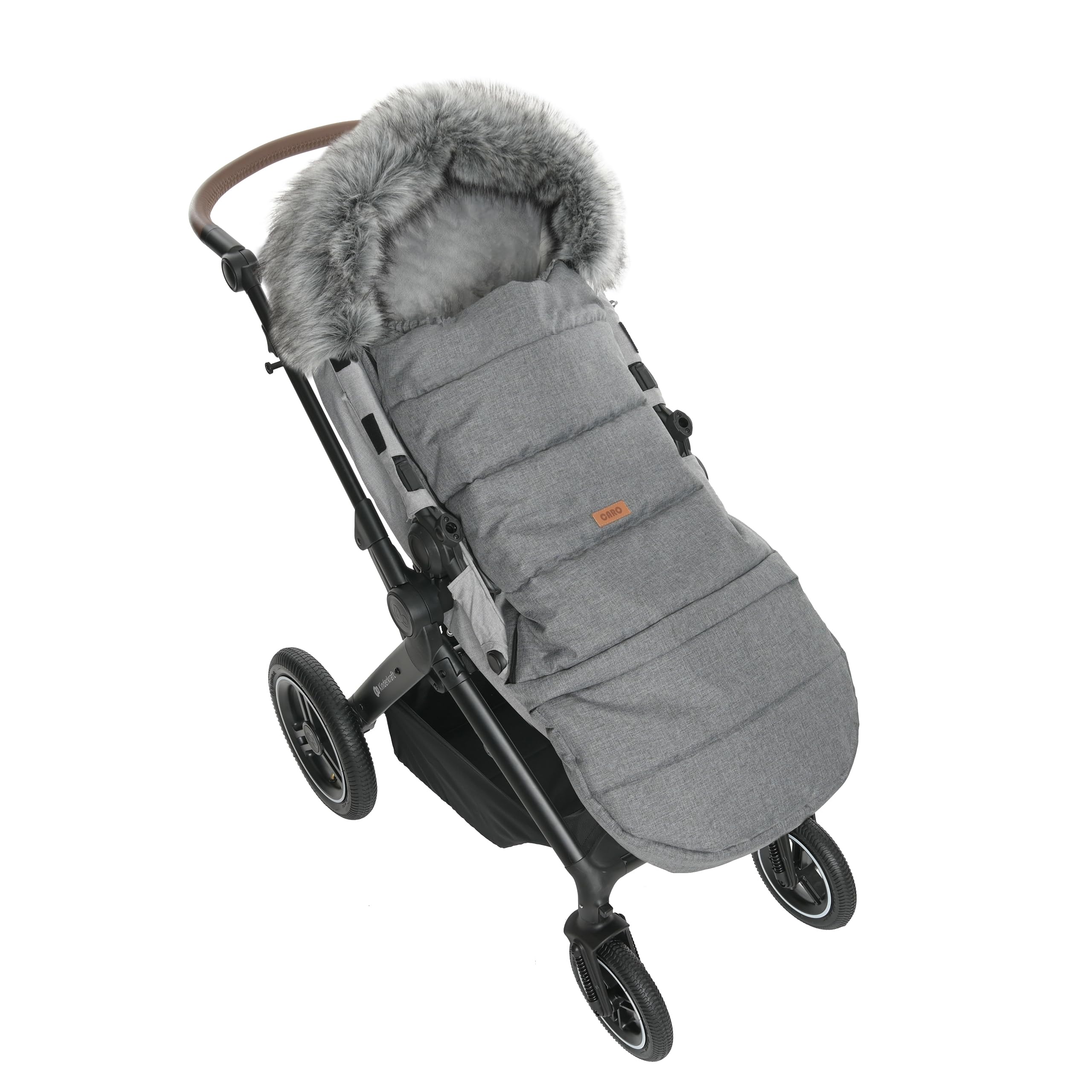 Goldkids - Sacco invernale per passeggino, ovetto, sacco a pelo per slitta, impermeabile, 115/85 cm x 50 cm, colore: grigio