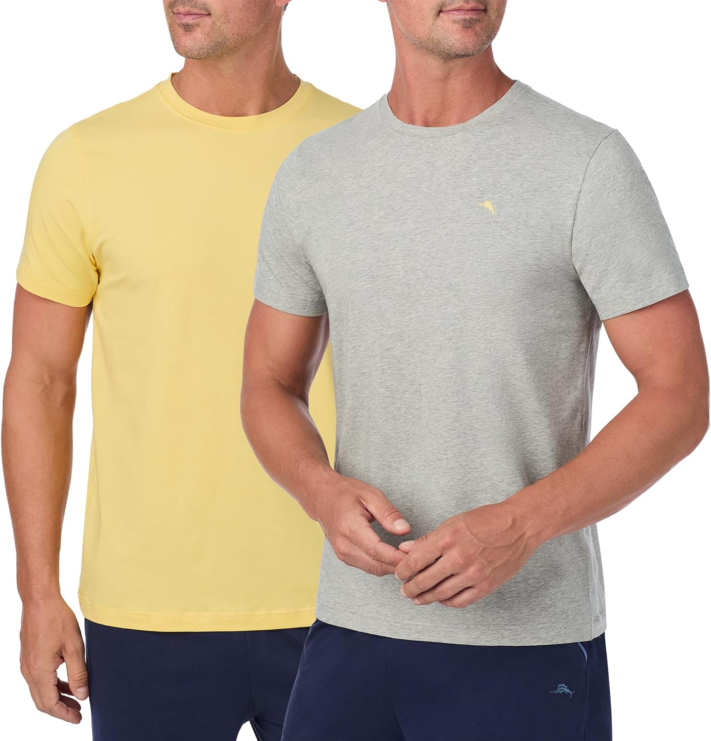 Tommy Bahama - Men's Essential 2 Pack T Shirts, Short Sleeve Crew Neck Stretch Jersey Top for Sleep or Lounge
