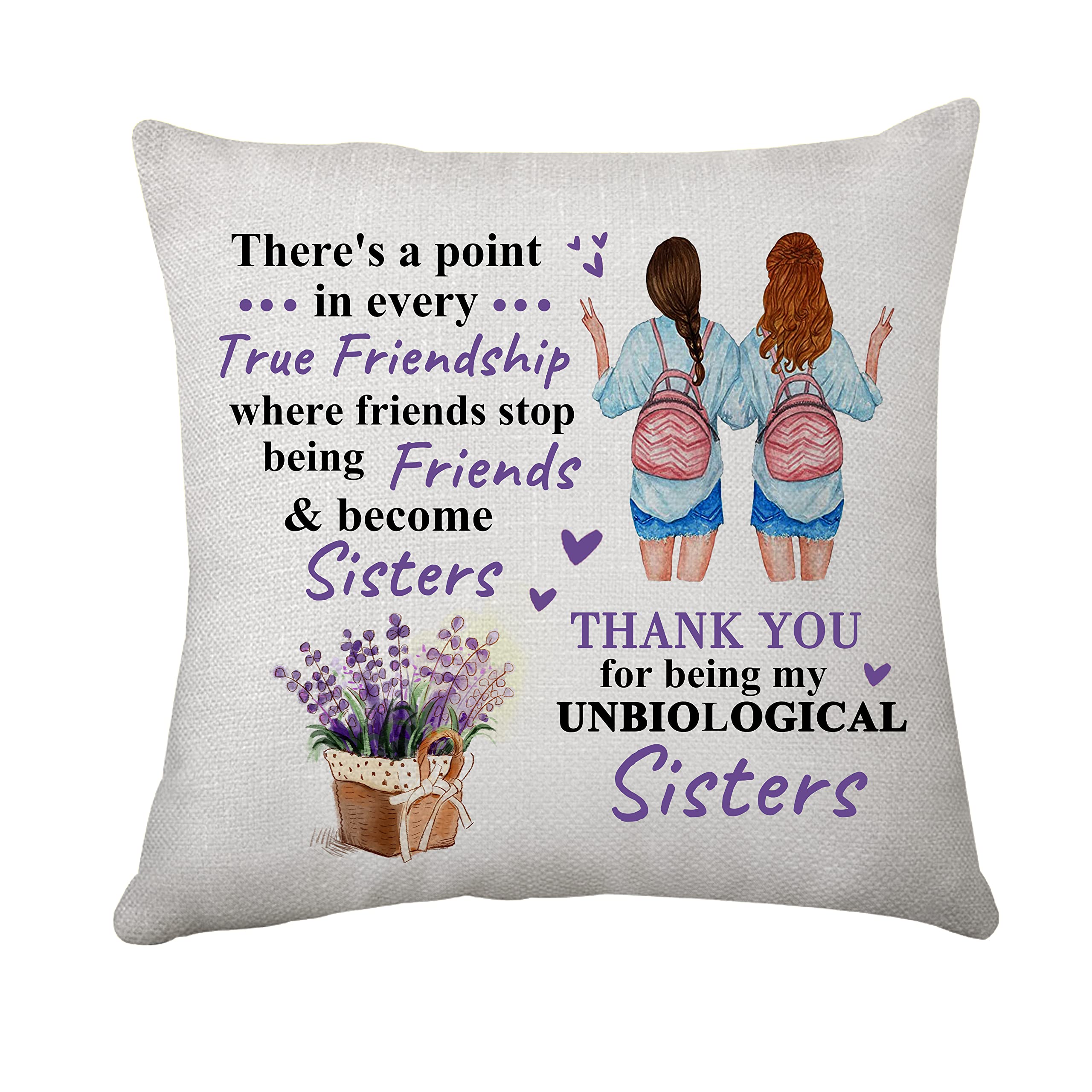 Hasodeo Friendship Gifts Best Friend Cushion Covers Pillow Cover