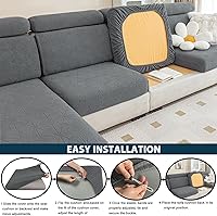 Vista 4 de NeColorLife Funda de cojín elástica para sofá modular en forma de L, fundas de sofá para sofá seccional izquierdoderecho