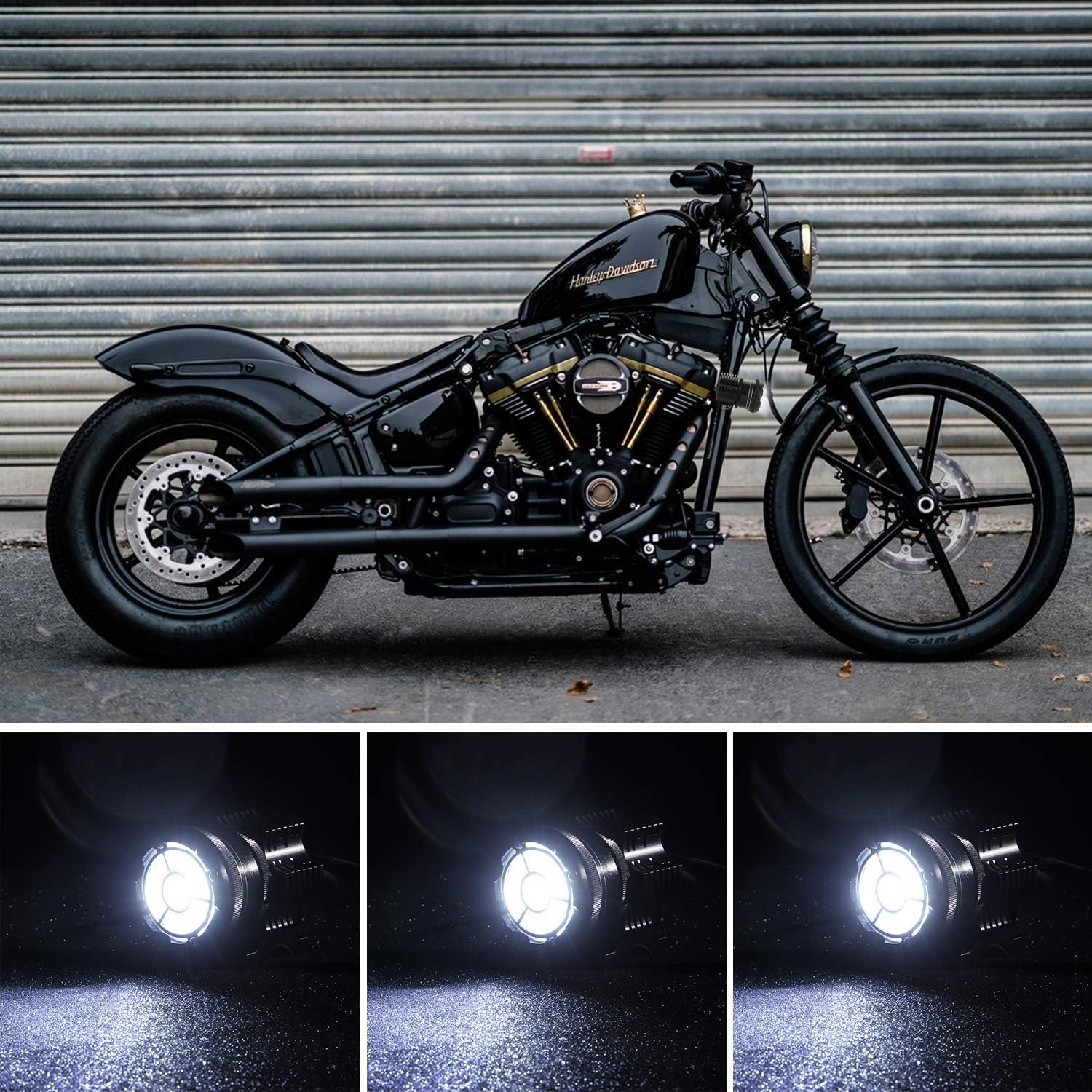 Dodatkowy reflektor motocyklowy 90 W, dodatkowy reflektor do motocykla, reflektor z przełącznikiem i uchwytem CNC, szkło hartowane 6000 K, 9000 lm, 12 V-90 V.