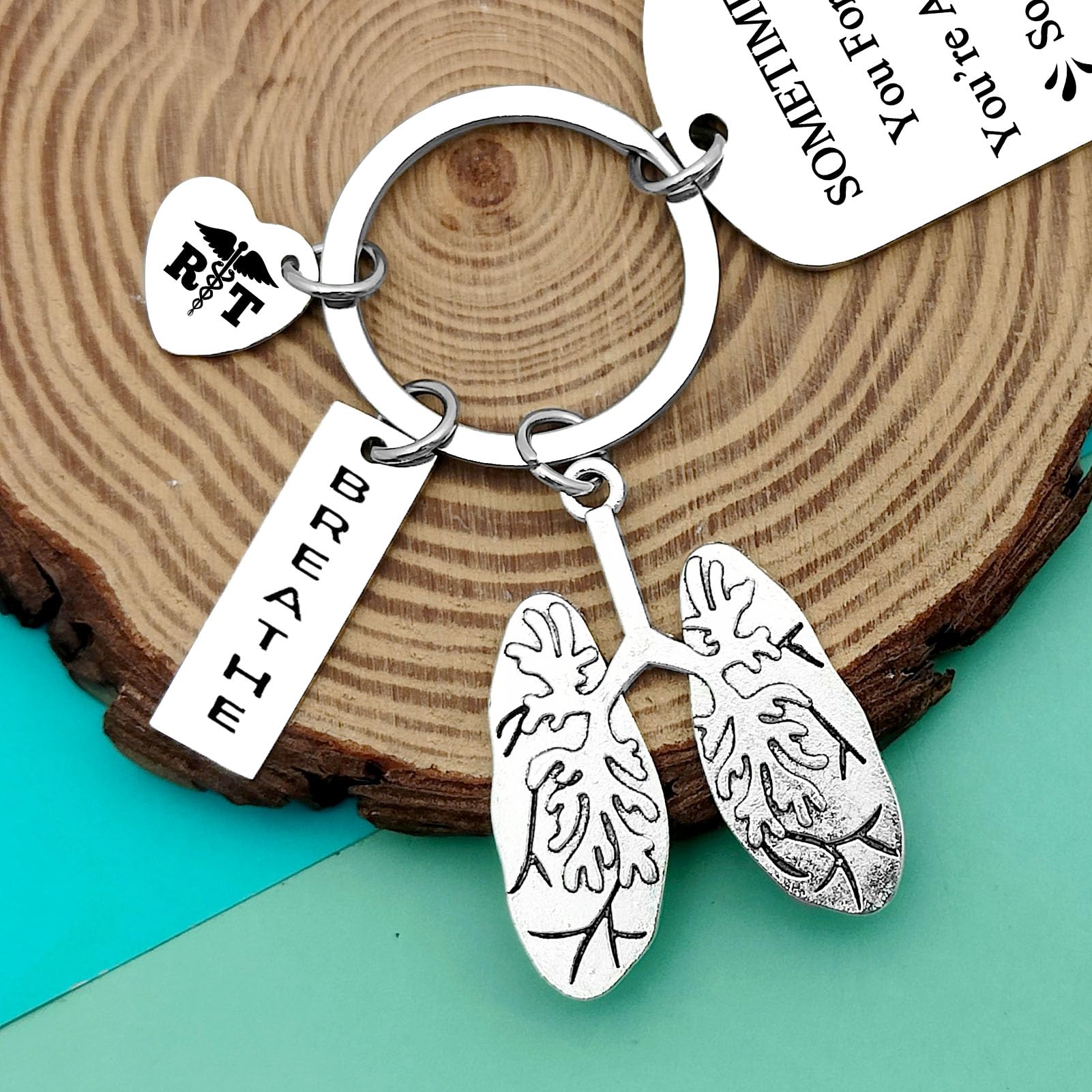 Dabihu Respiratory Therapist Gift RT Keychain Inspirational Therapist Graduation Gift Radiology Technologist Respiratory Care Week RT Therapy Gifts Coworker Encouragement Keyring