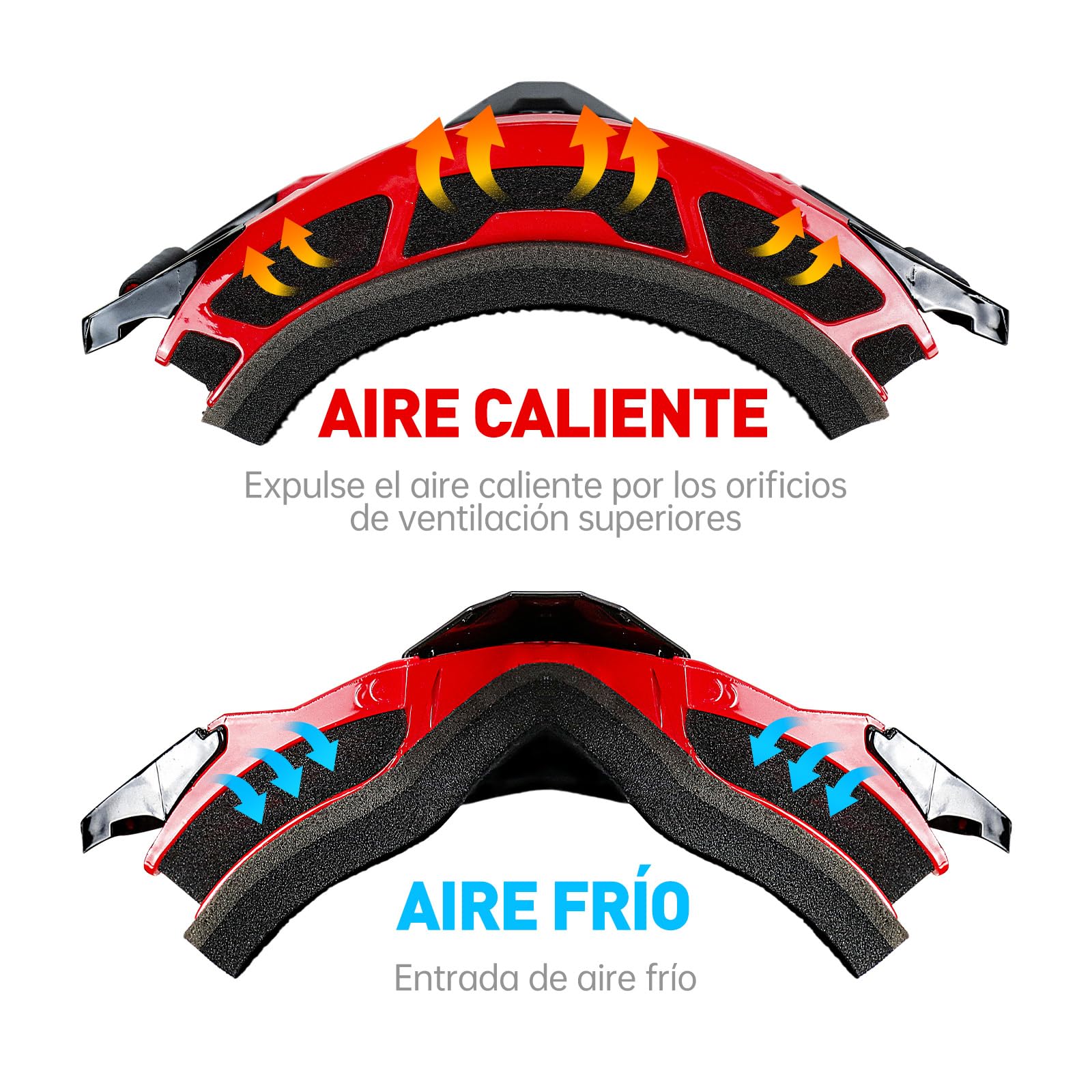 Gafas Motocross, Gafas Moto con protección nasal, Gafas Nieve para hombre y mujer, para deportes al aire libre, como Gafas Enduro