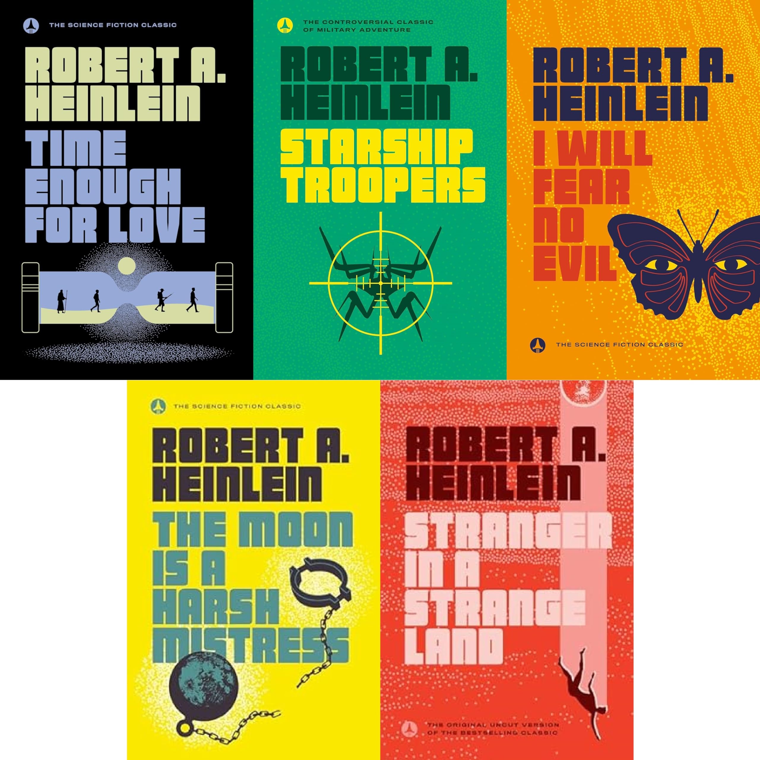 希少　Robert A. Heinlein 5冊セット　サイエンスフィクション Starship Troopers Robert A Heinlein Classic 5 Book Set | Amazon.com.br