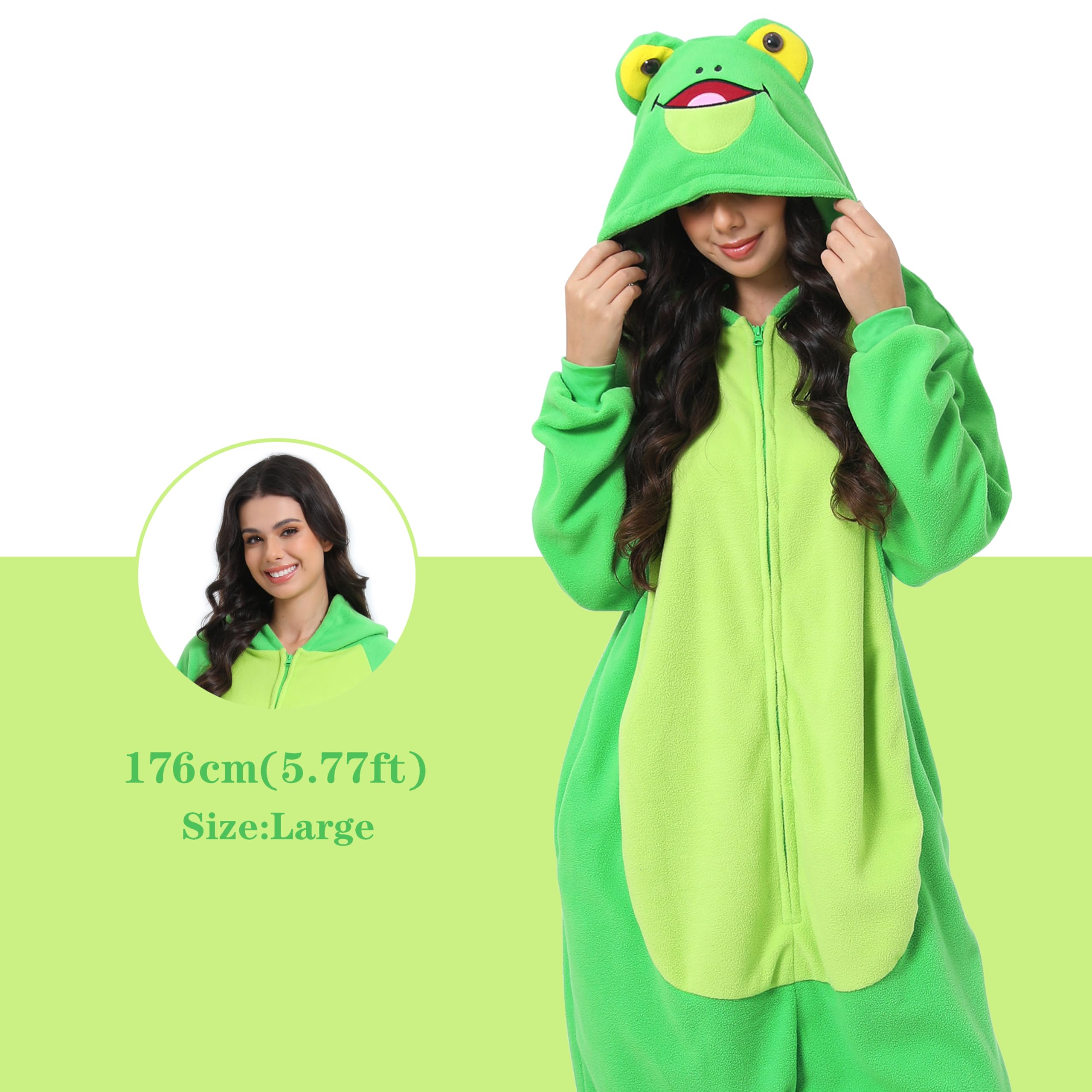 NAITOKE Disfraz de animal para adultos, disfraz de Halloween, pijama de una pieza para mujeres, hombres y adolescentes