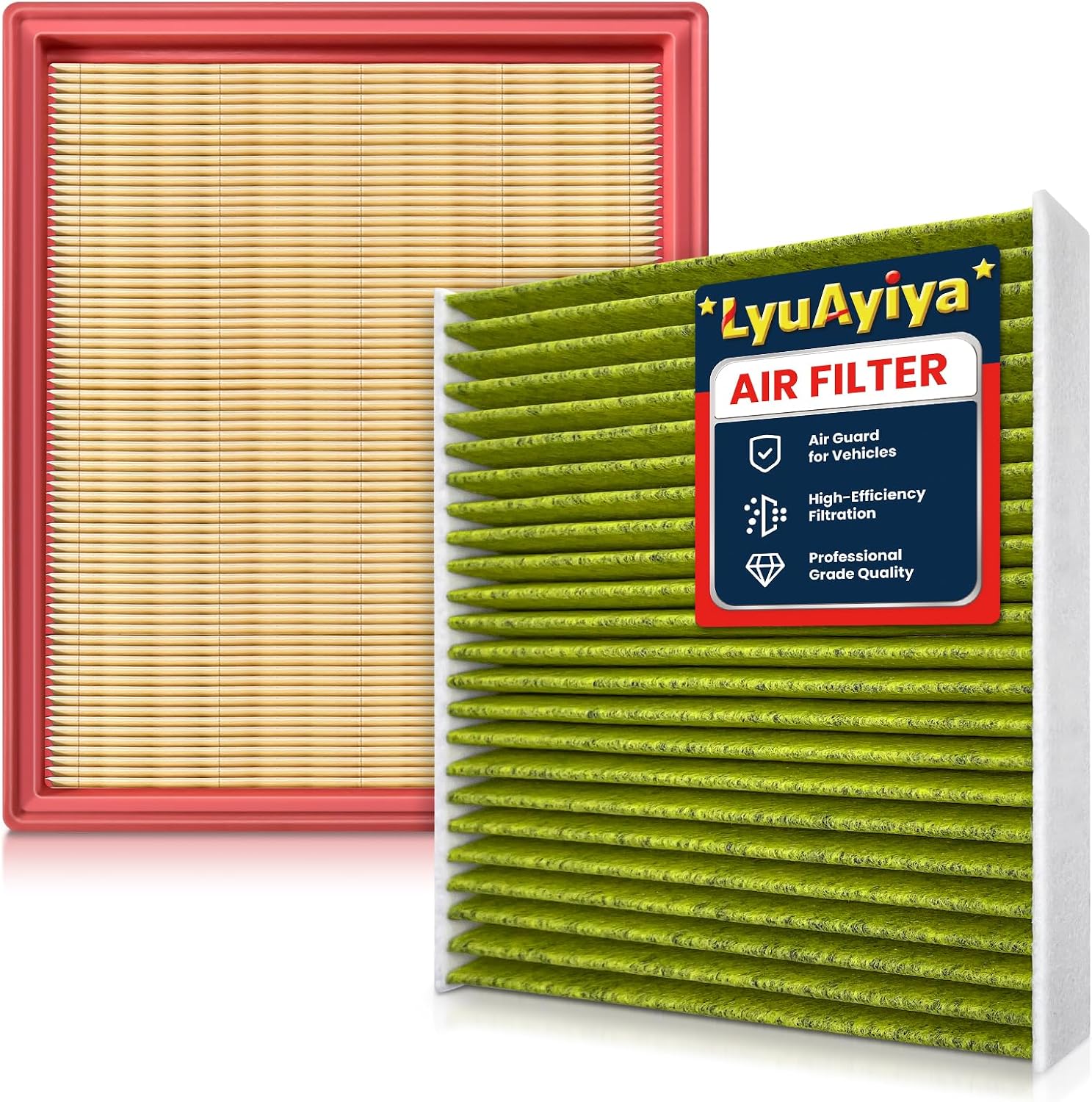 Cabin & Engine Air Filter Combo Set Fit for Nissan Pathfinder V6 3.5L (2022-2025); for INFINITI QX60 V6 3.5L (2022-2024). Replace CF12552, 272775NA1A; 165466TA0A, WA11687