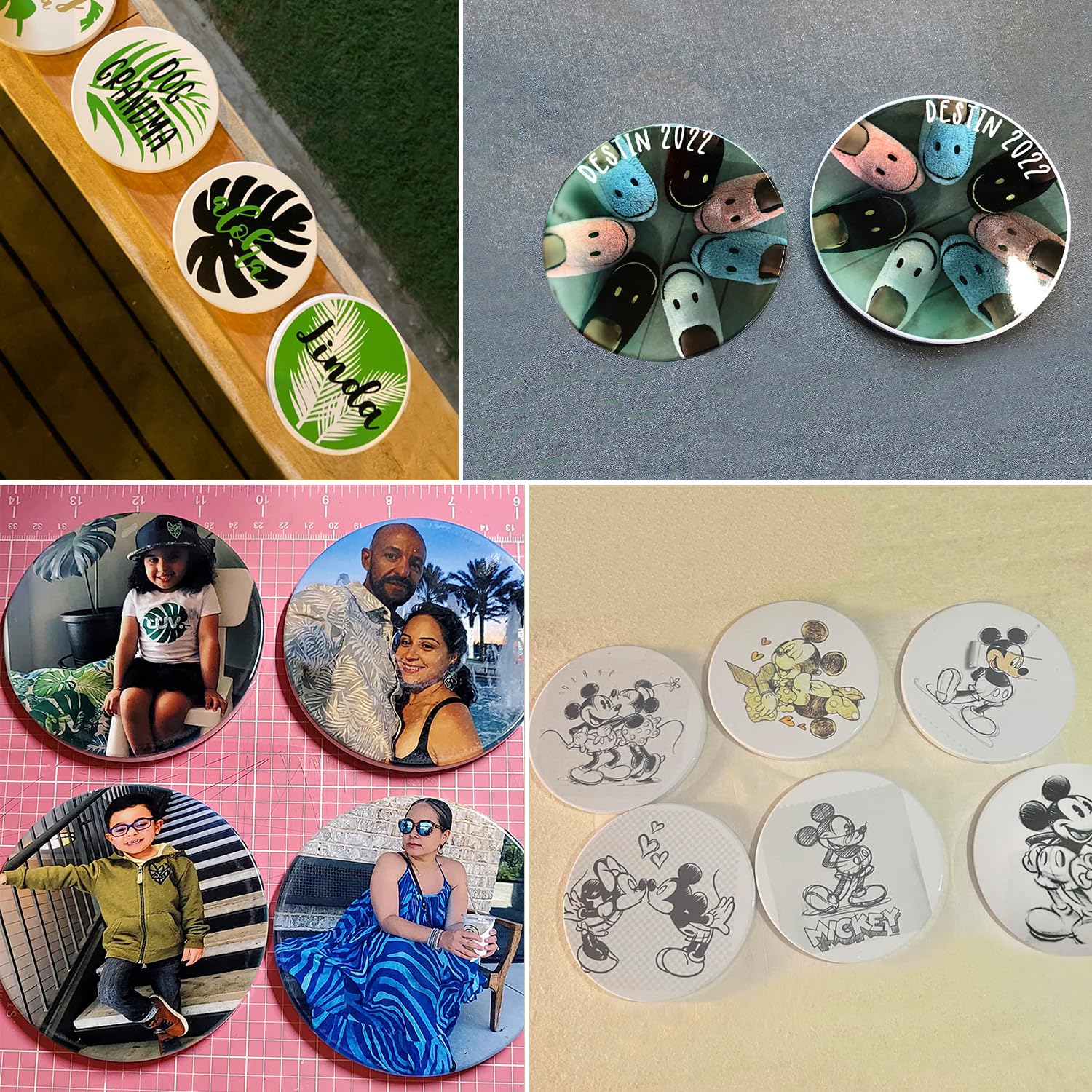 48 posavasos redondos de cerámica de sublimación con almohadillas de corcho, posavasos redondos de sublimación de 4 pulgadas para bebidas, transferencia de calor y piedra de cerámica