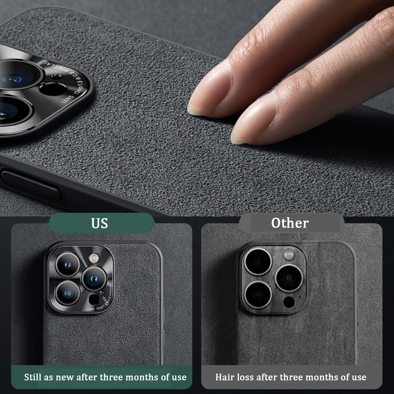 Funda de Cuero Cuero para iPhone 13/13 Pro/13 Pro MAX, con Protector de Cámara, Ultra Fina Estuche, a Prueba de Golpes,Verde,13 6.1"