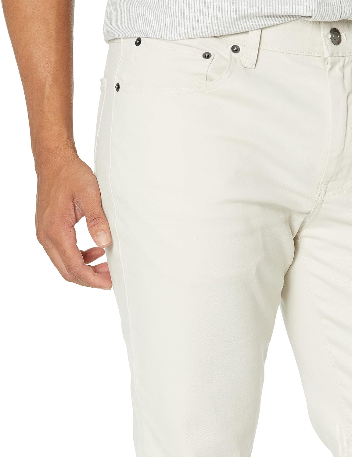 Amazon Essentials Men's Slim-Fit 5-Pocket Stretch Twill Trousers 28W / 28L Stone