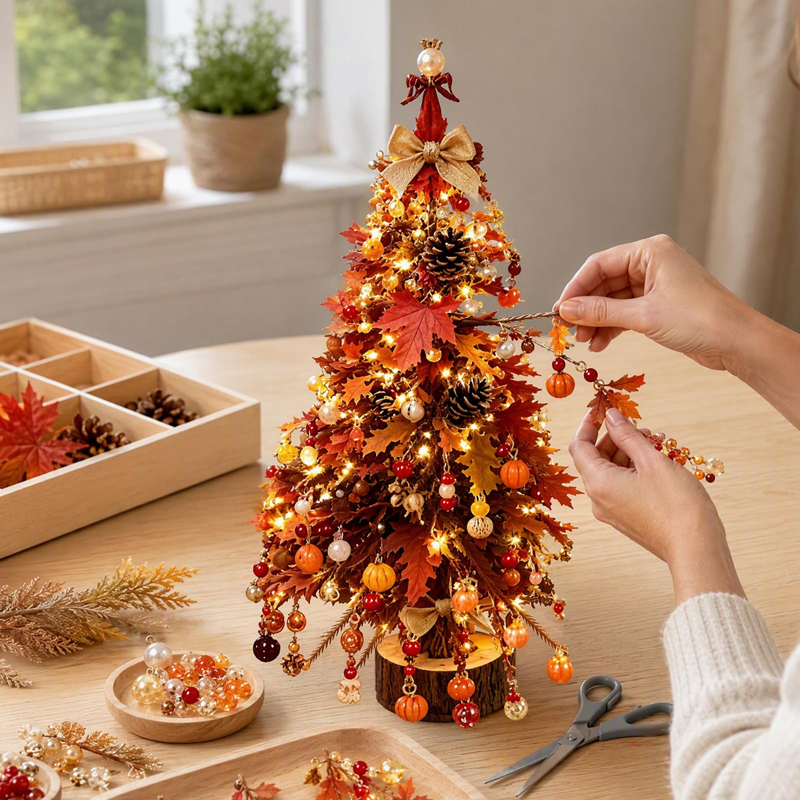 Kit Sapin de Noël en Perles DIY, Coffret Loisirs Créatifs de Noël
