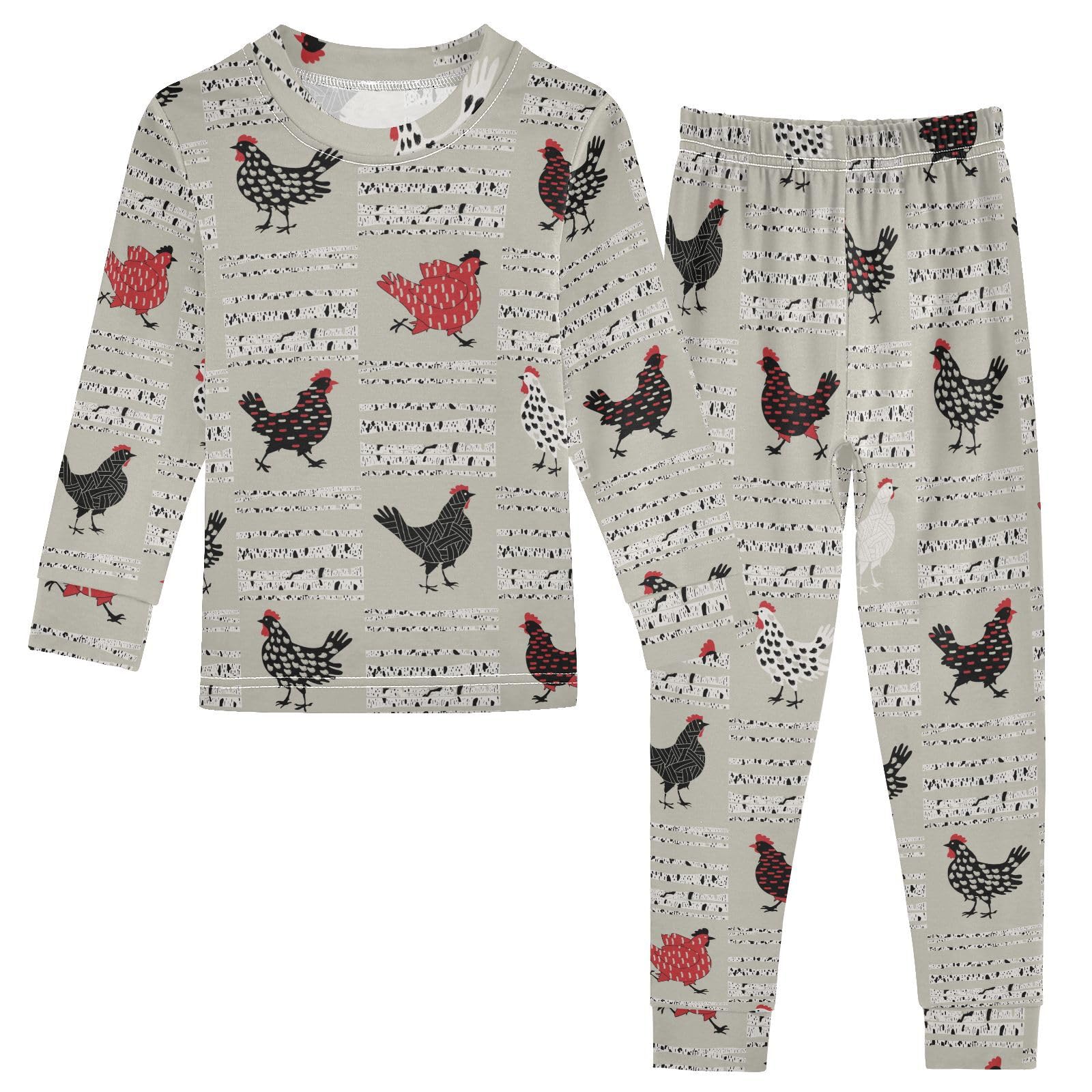 SLHKPNS Pajama Sets Long Sleeve Soft Comfy Sleepwear 2 Piece PJS 3-8 Years