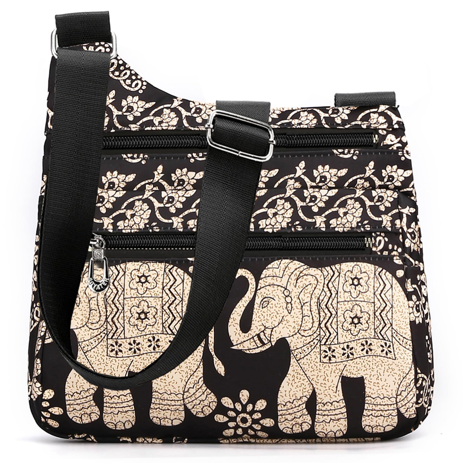 STUOYE Nylon Multi-Pocket Crossbody Purse Bags for Women Travel Shoulder Bag