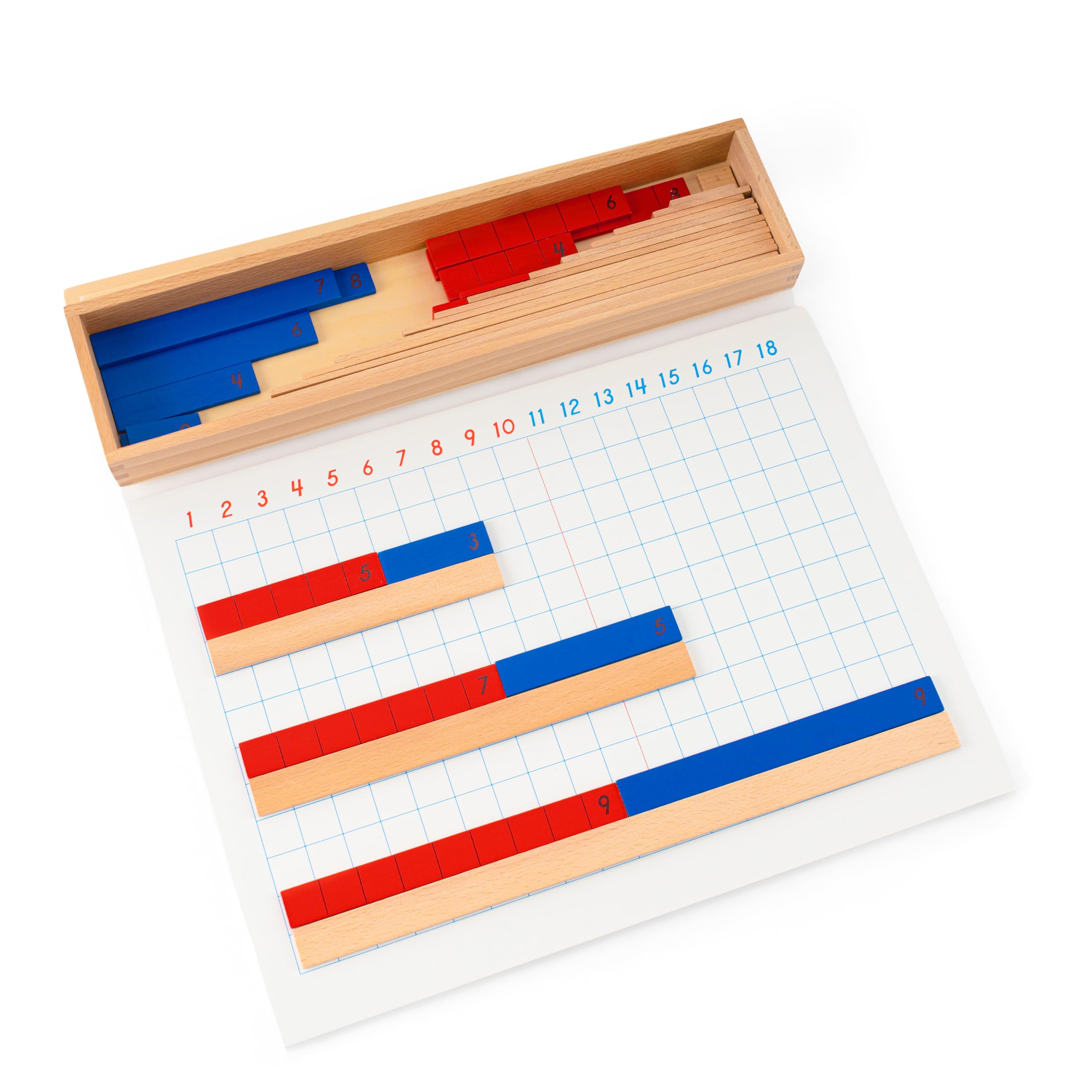 Montessori materiali matematici, giocattolo educativo in legno per numeri e calcoli, scuola materna e elementare, scuola domestica e aule a partire dai 3 anni (tavola di sottrazione