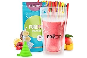 50Pcs 16oz Drink Pouches: Perfect for Smoothies on the Go