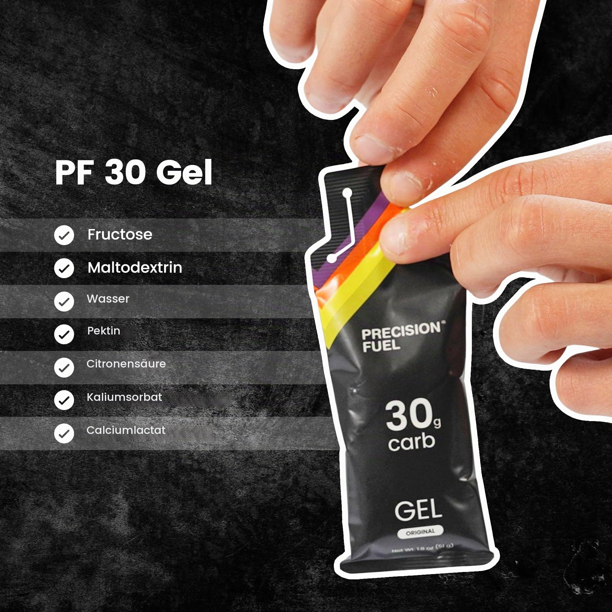 Precision Fuel PF30 Energy Gels – Milde, geschmacksneutrale Laufgele für Ausdauersportler, 30 g Kohlenhydrate, leicht verdaulich, perfekt für Laufen & Langzeitsport (Pack of 15)