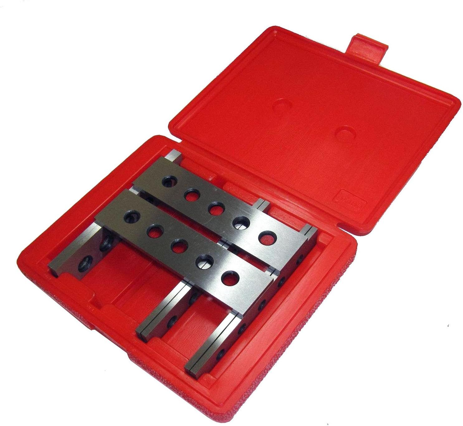 HFS(R) 6 x 3/16"" Precision Steel Parallel Set, 4 Pairs (each thickness 1", 1-1/4", 1-1/2", 1-3/4") Hardened & Ground ±0.0002" with 5 Holes