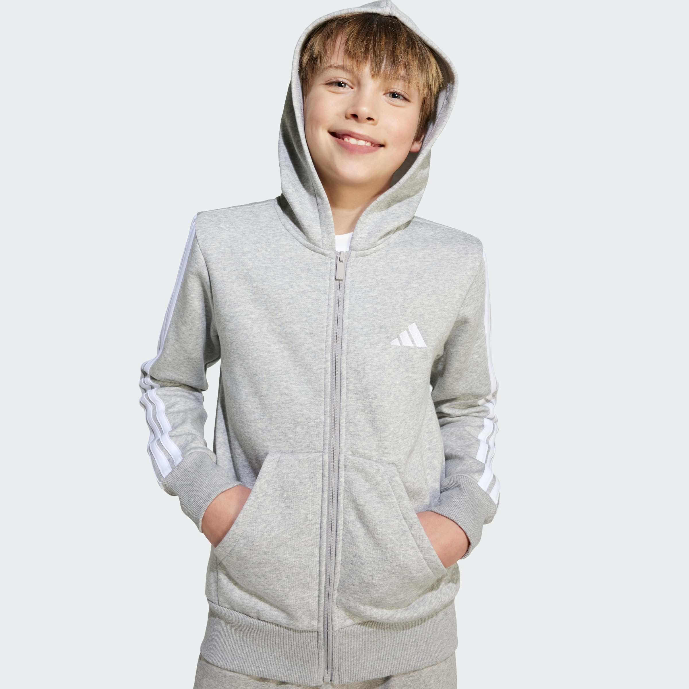 adidas Kids Felpa con Cappuccio Essentials Full-Zip Junior