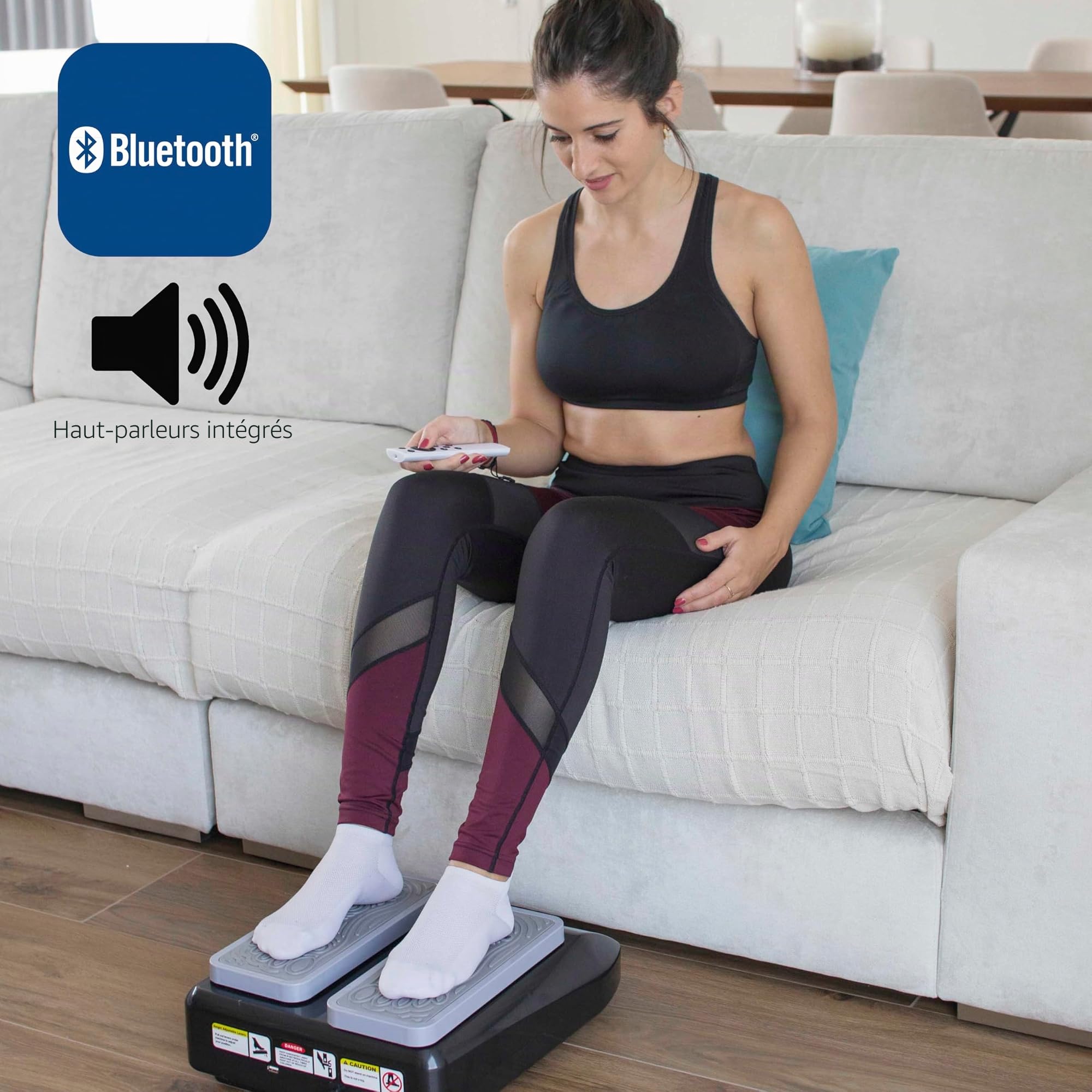 ECODE Exerciseur de Jambes Électrique, Simulateur de Marche Assise, Circulation Jambes avec Télécommande Bluetooth