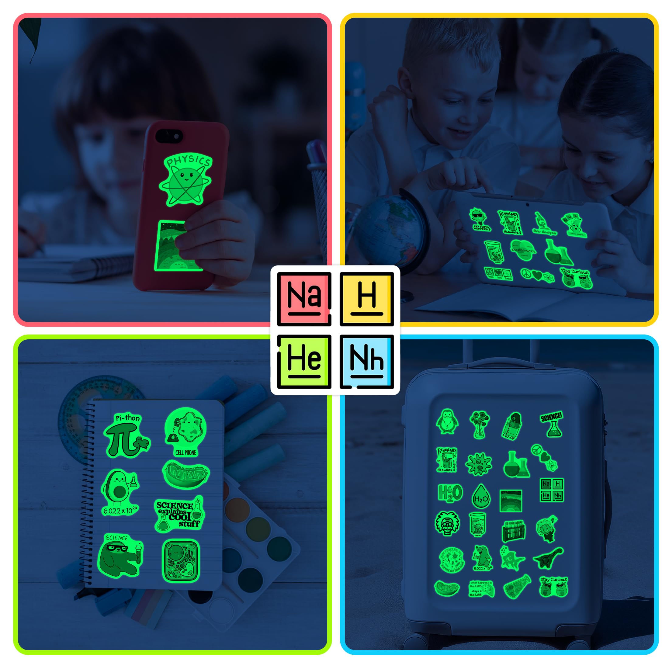 50 Pcs Glow In The Dark Science Stickers - Chemistry, Biology, Physics Decals For Laptop, Water Bottle, Notebook - Classroom & Teen Decor - View #13