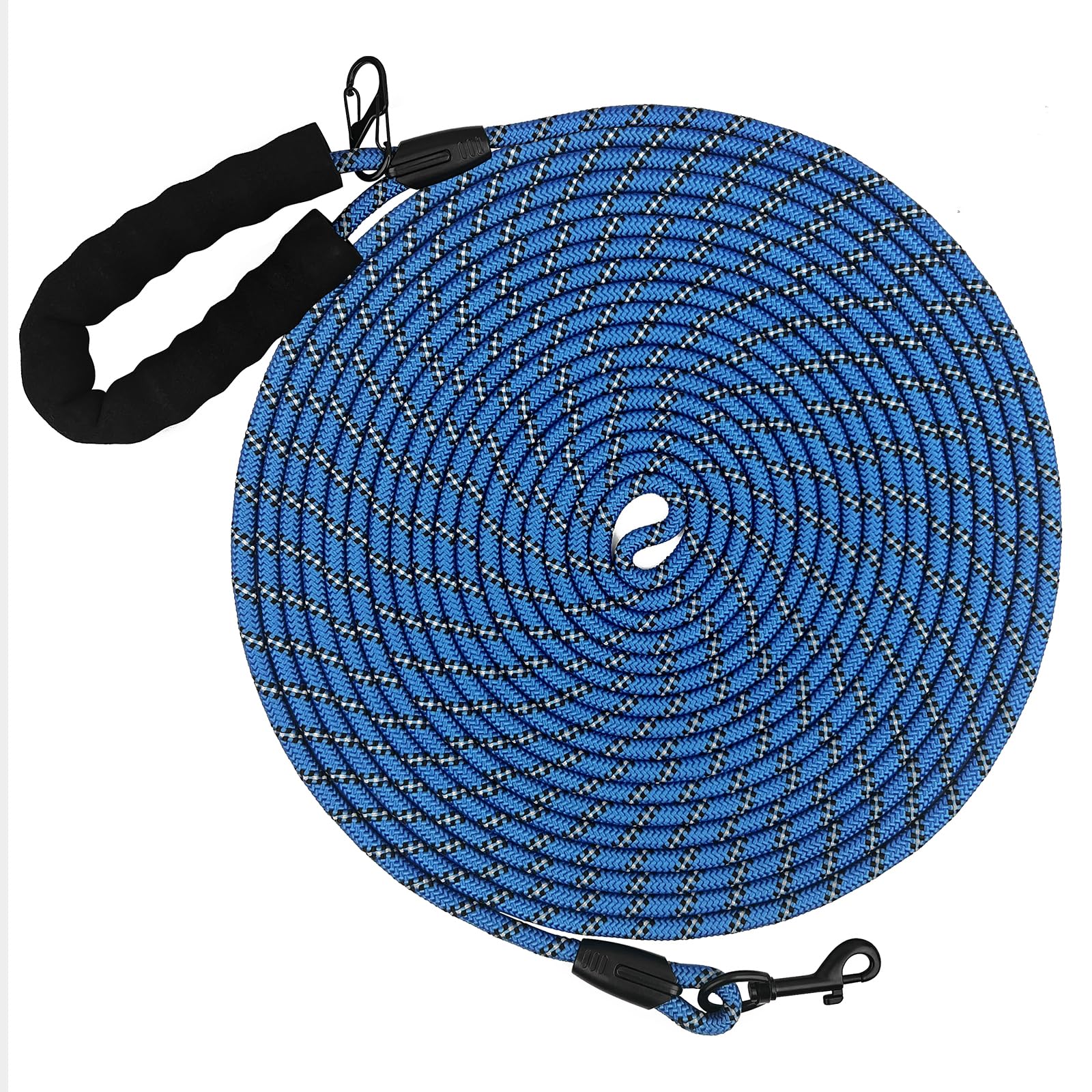Guinzaglio per Cani Addestramento, 2m/3m/5m/10m/20m/30m Lungo Nylon Guinzaglio Cani Resistente Leggero con Impugnatura, Riflettente Lunghina Cane, Adatto per Tutti i Cani
