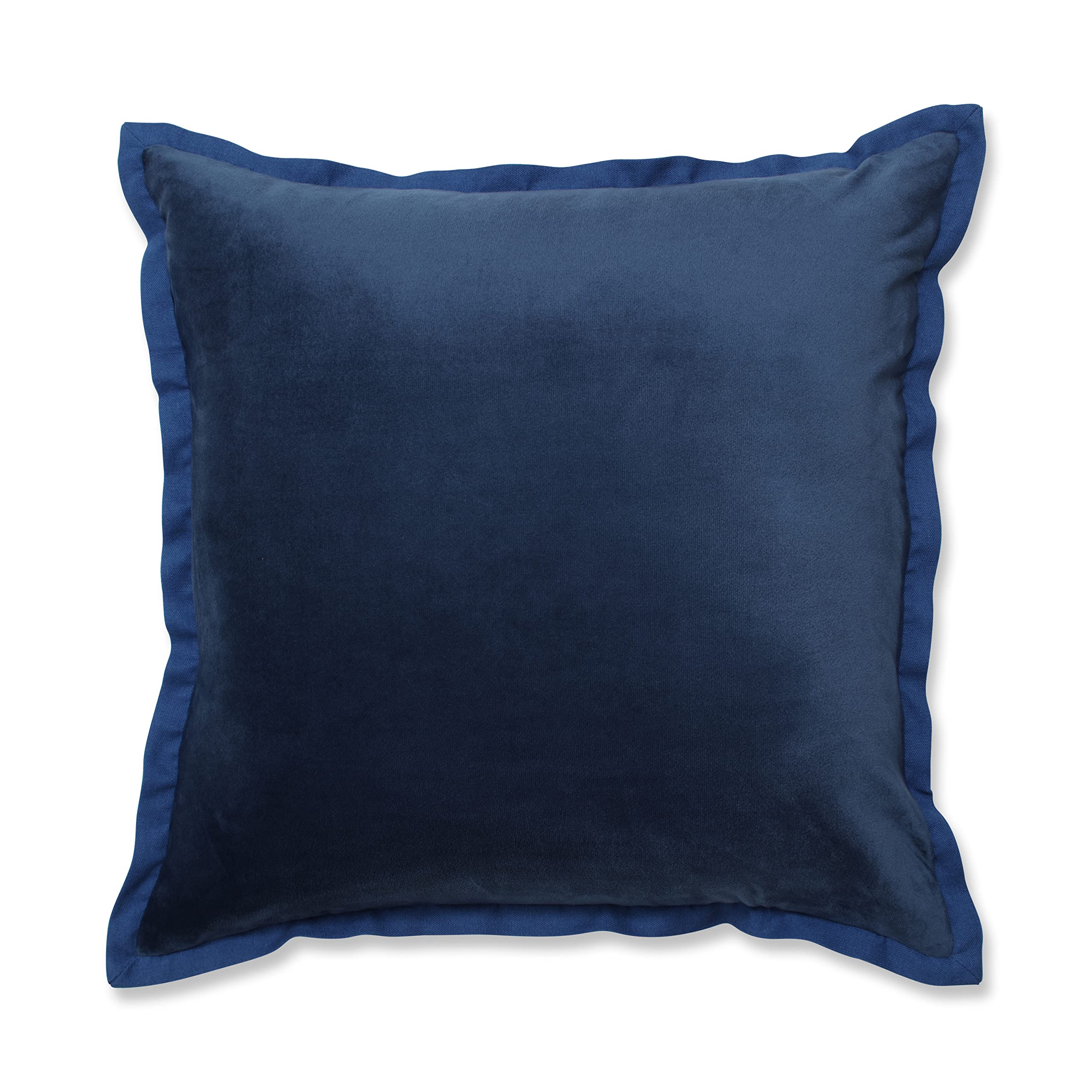 Pillow Perfect Indoor Velvet Flange Throw Pillow, 18" x 18"