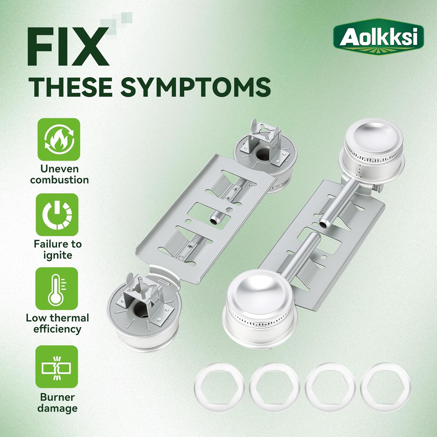 Double Burner Kit WB16K10026 WB29K17 Gas Range Double Burner Assembly Replacement Compatible with General Electric Hotpoin Ranges - Replaces 65932 868697 AP2633210 PS232404 - PACK OF 2