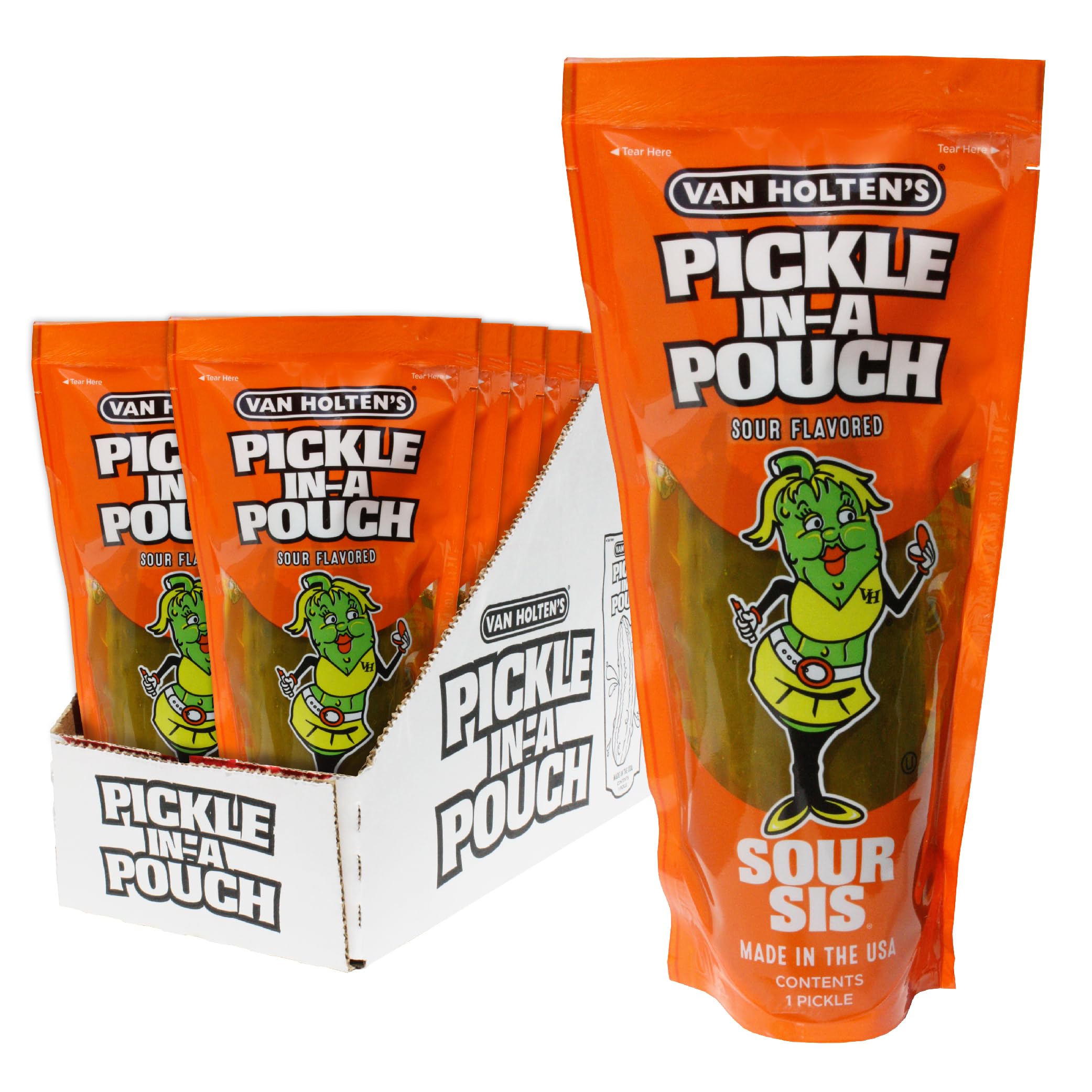 Van Holten's Pickles - Sour Sis Pickle-In-A-Pouch - 12 Pack
