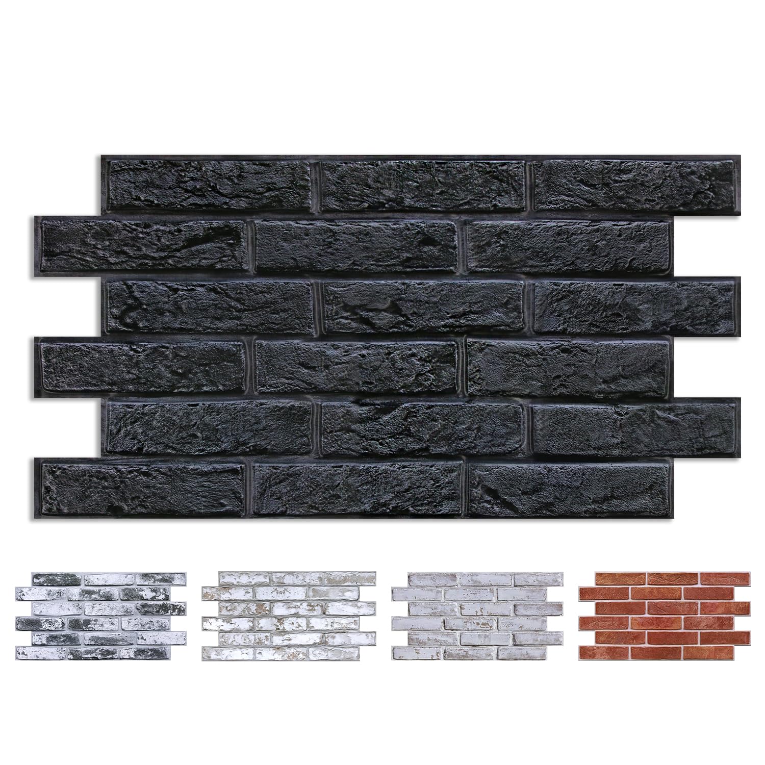 COMSTICKC 3D Wandpaneele Selbstklebend,12 Stück 58 X 30 CM, Ultraleicht Wandverkleidung Steinoptik PVC Wandaufkleber Ziegeloptik Tapete, 3D Wall Panel für Innendekoration, Deckfläche: 2,1 m²