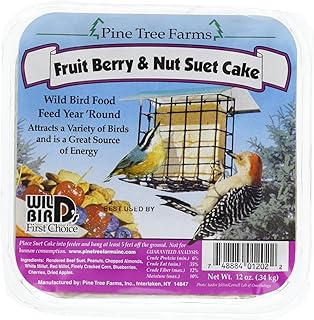 Pine Tree 1202 Fruit Berry and Nut Suet Cake, 12-Ounce