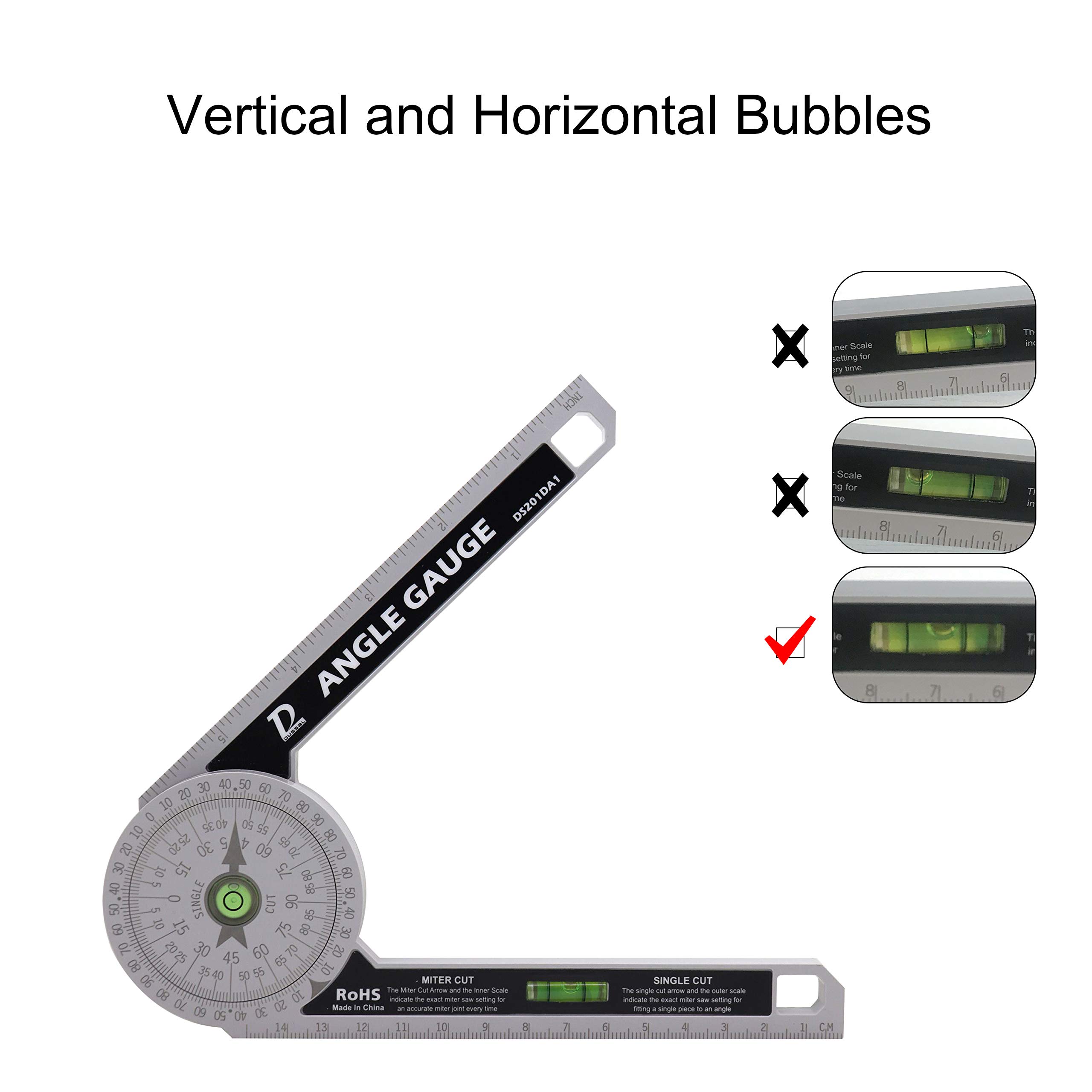 Buy Plastic Miter Saw Protractor 6IN Angle Finder for Baseboard Trimming Angle Measuring Tool