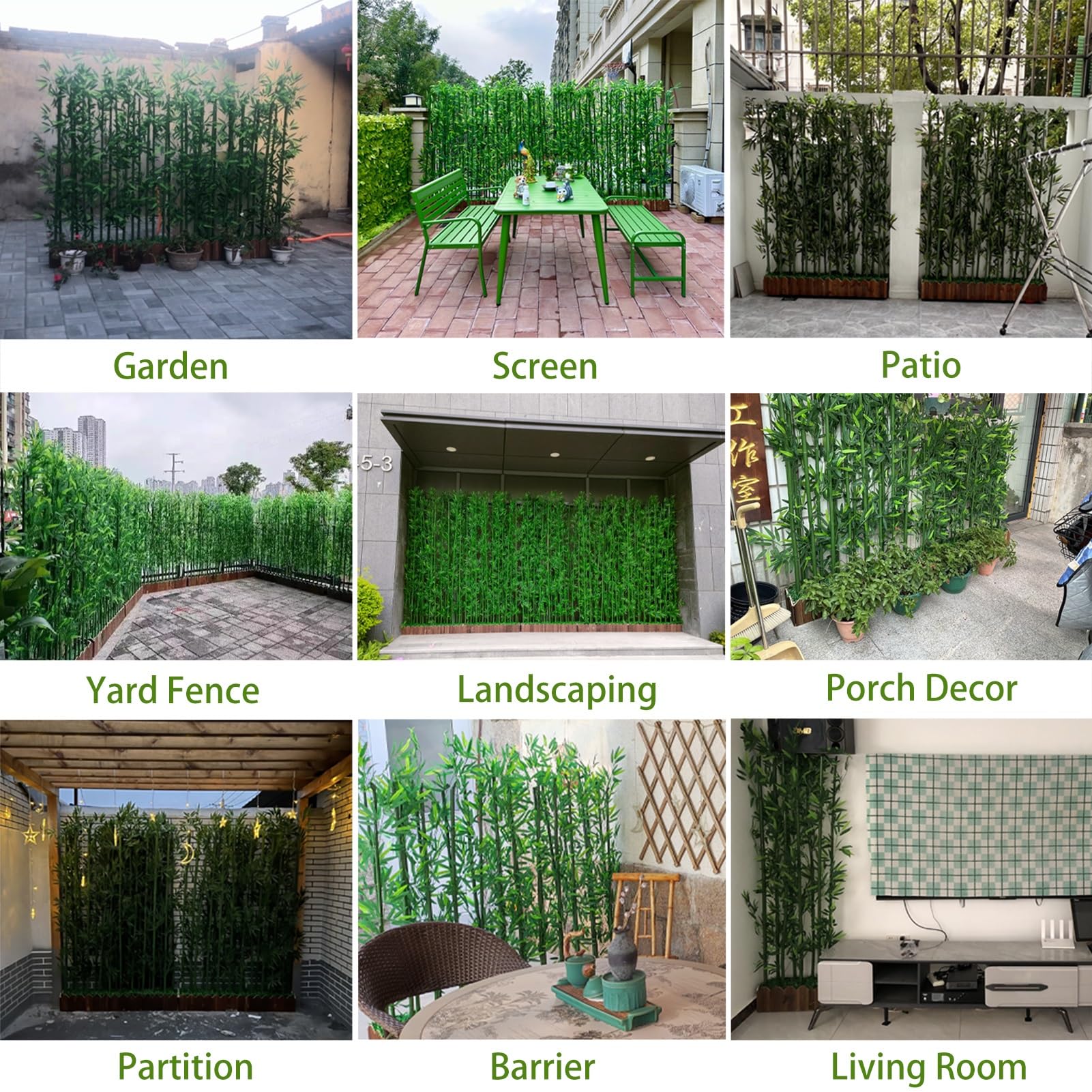 Knstlicher Bambus-Sichtschutz fr den Auenbereich, knstliche  Bambusbume, 1 m, 1,5 m, 1,8 m hoch, Sichtschutzwnde/Raumteiler fr die  Terrasse, ...
